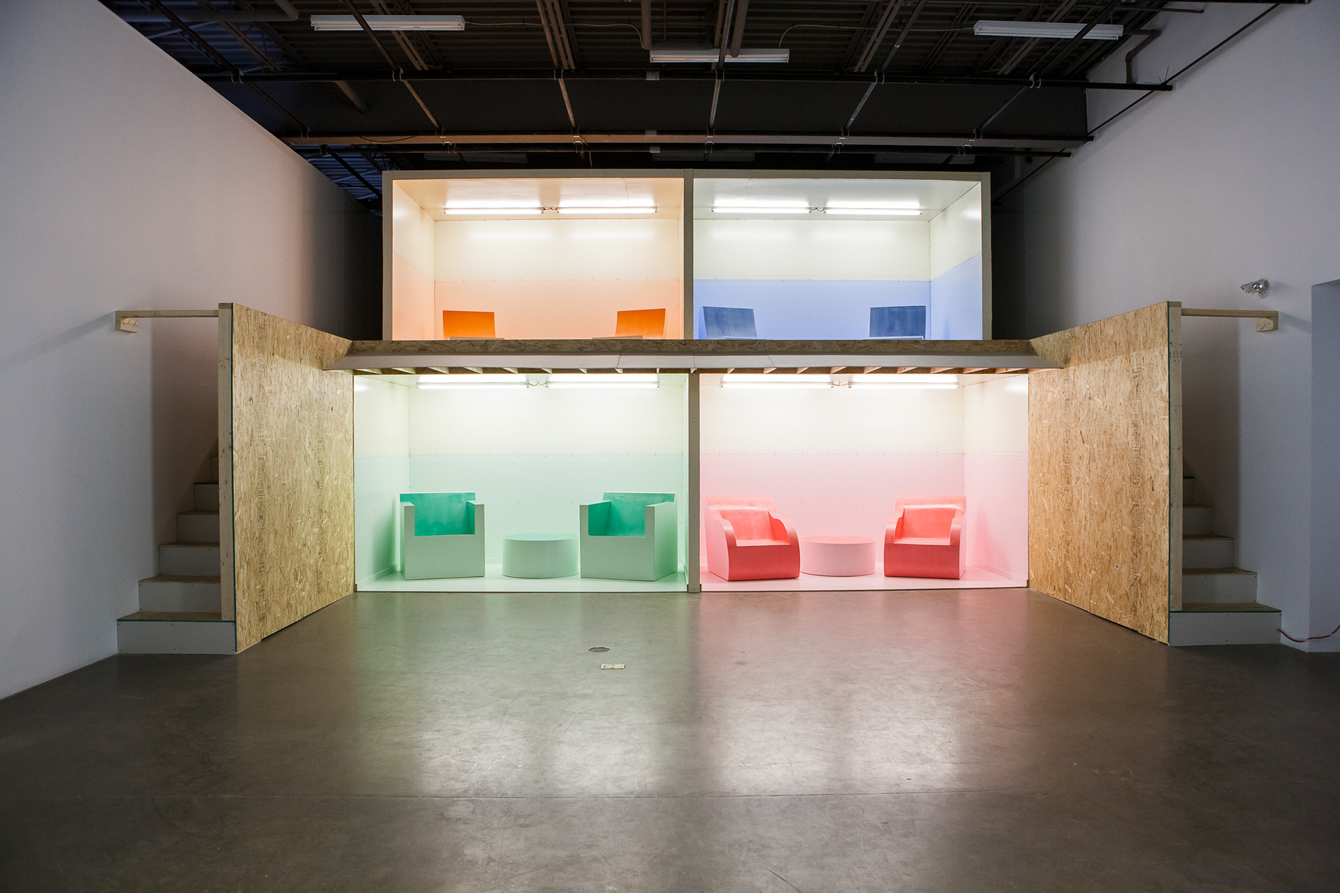 Exposition Se faire la cour pendant des semaines, Nicolas Fleming, l'Œil de poisson © Marion Gotti