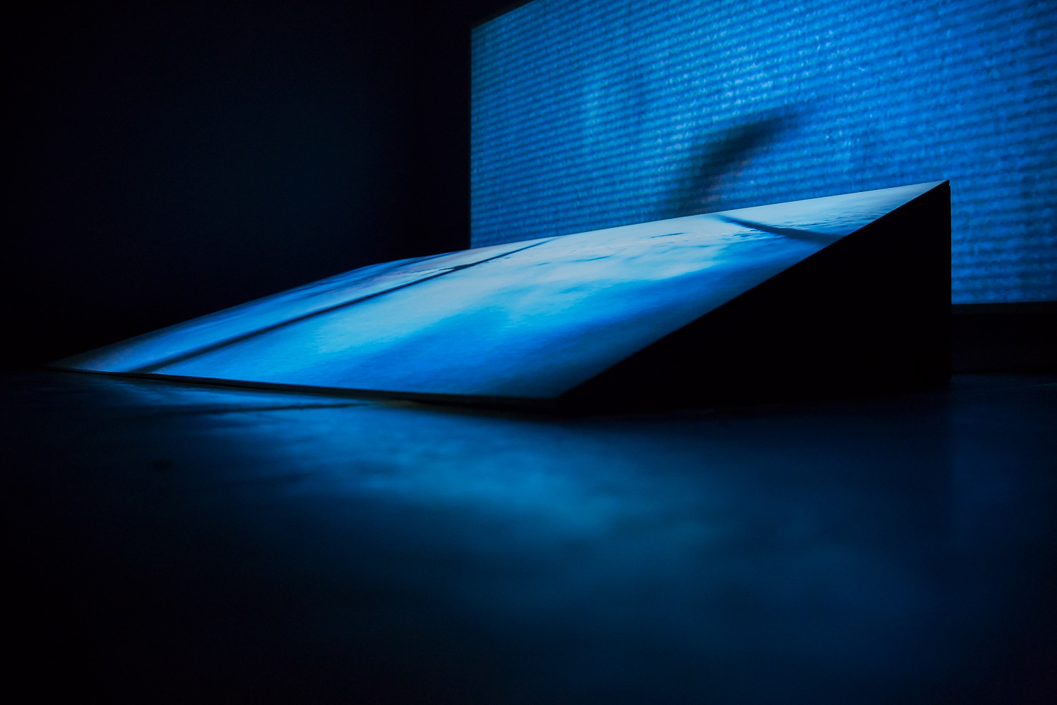 Vue de l'exposition « Projeté », La Bande Vidéo © Marion Gotti