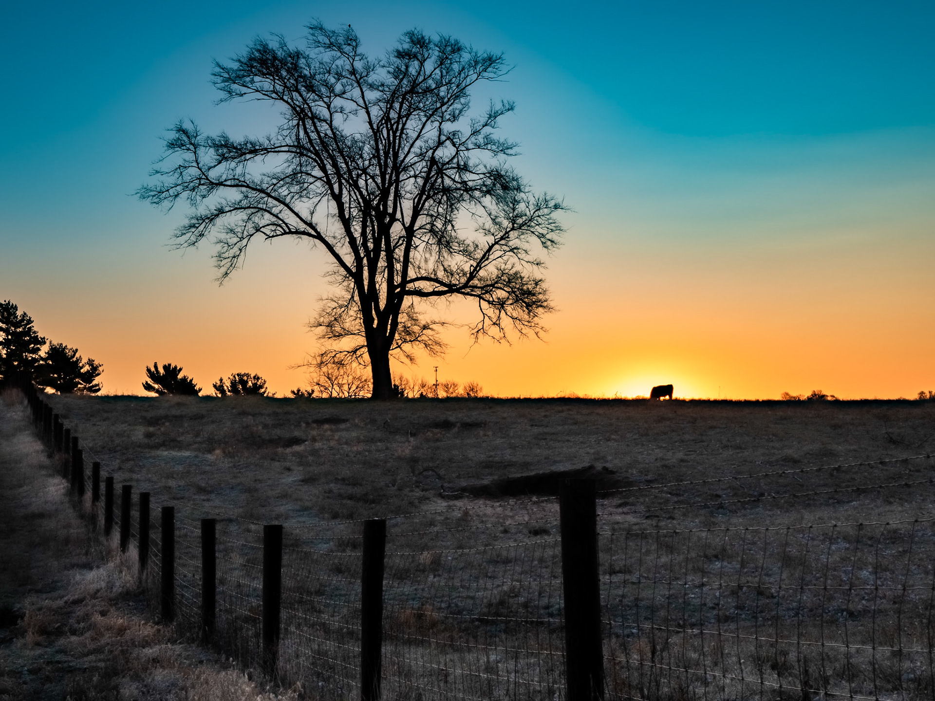 sunrise in Des Moines Iowa
