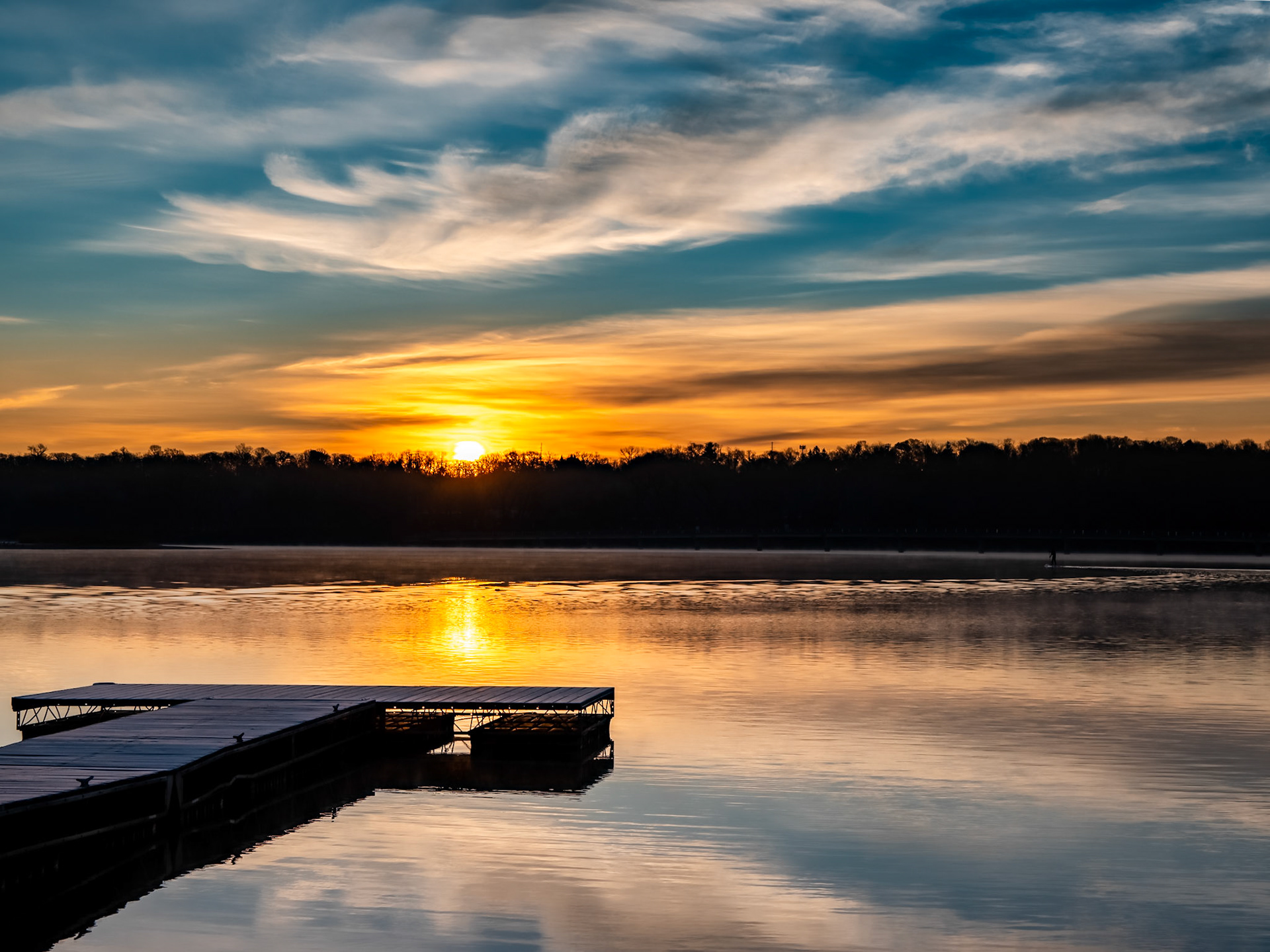sunrise in Des Moines Iowa