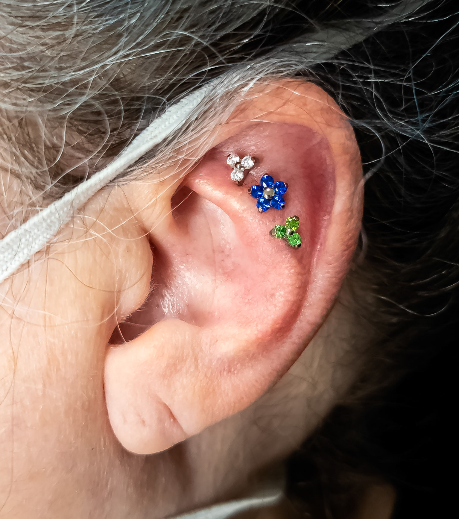 Custom Order CZ Spring Green Trinity Top