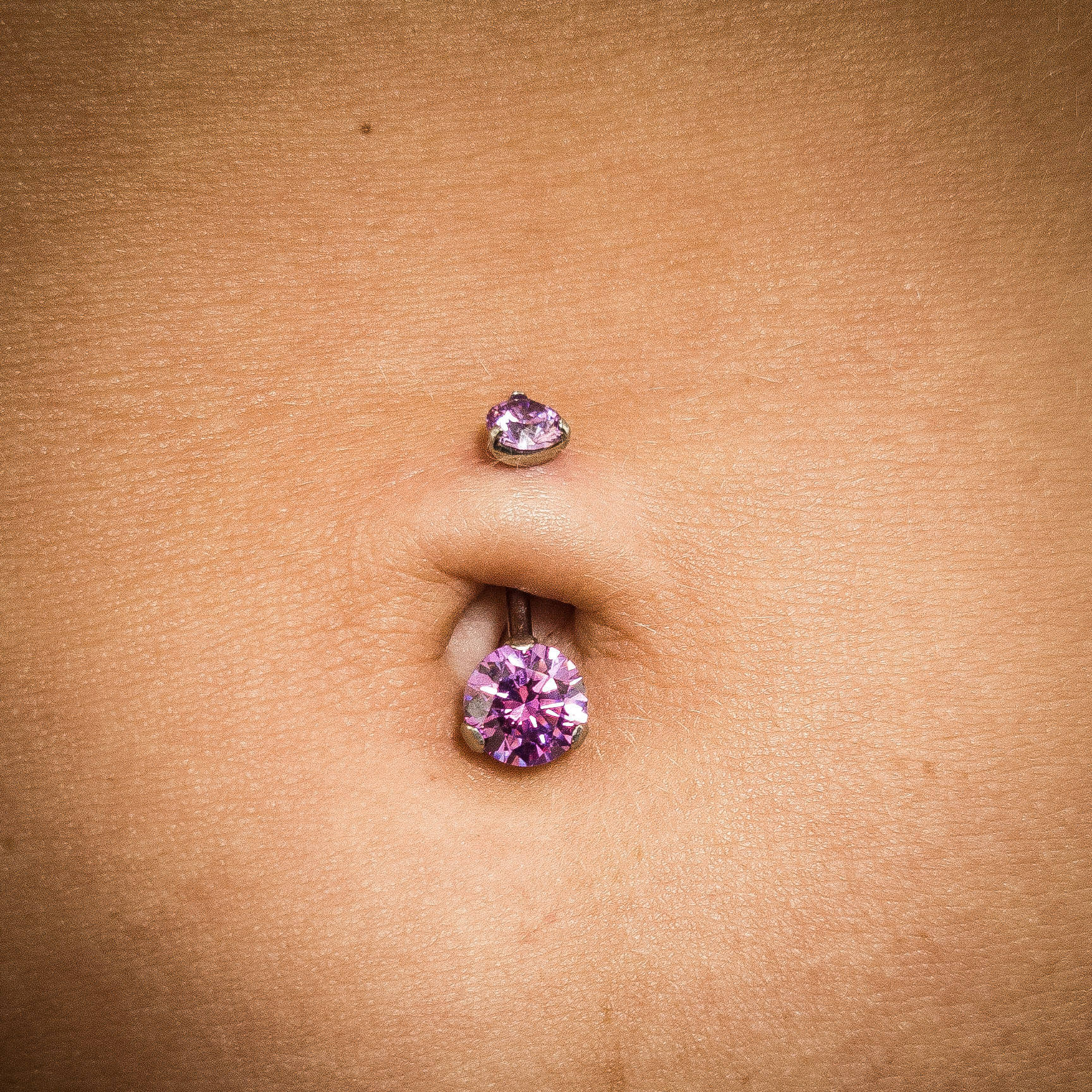 CZ Fancy Purple Prong Gem Navel Jewelry