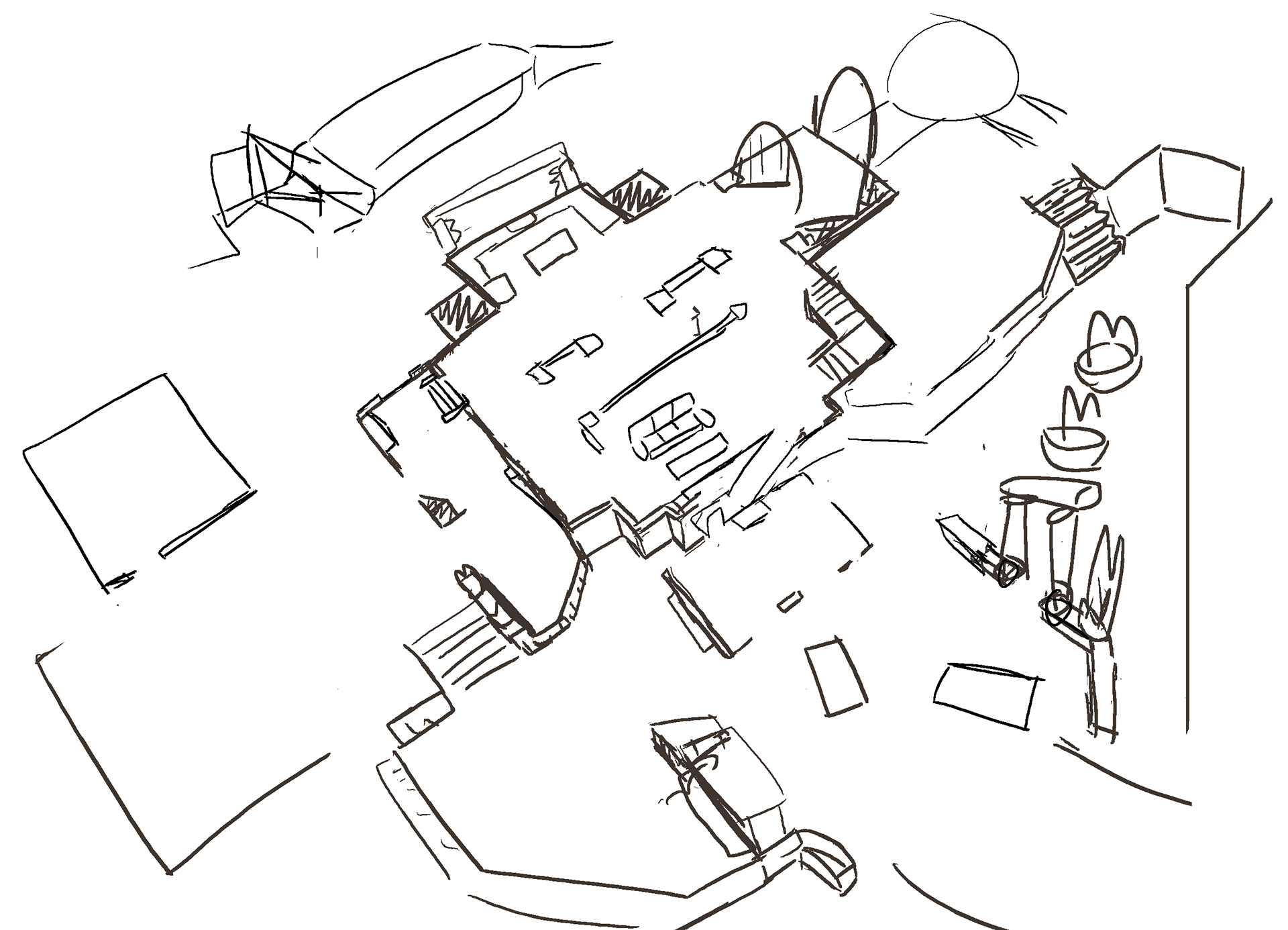 Initial sketch during concepting phase