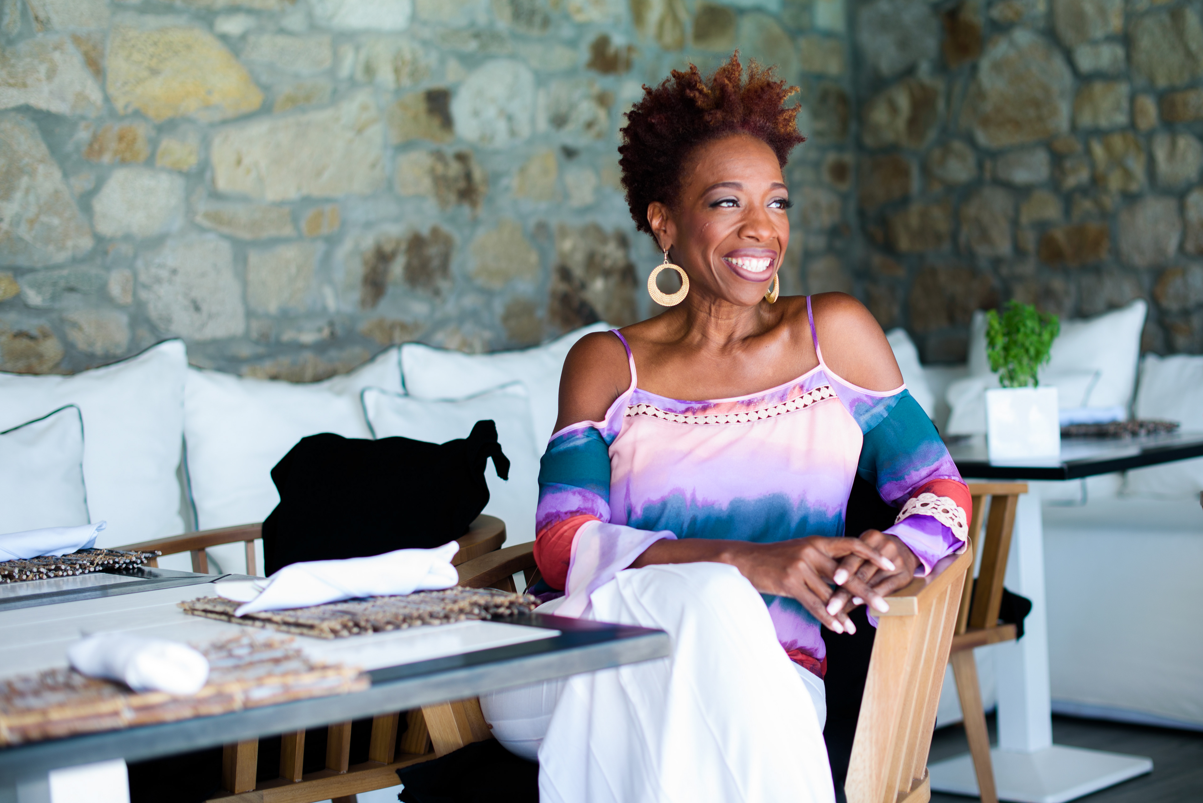 Portrait of Lisa Nichols, motivational speaker.