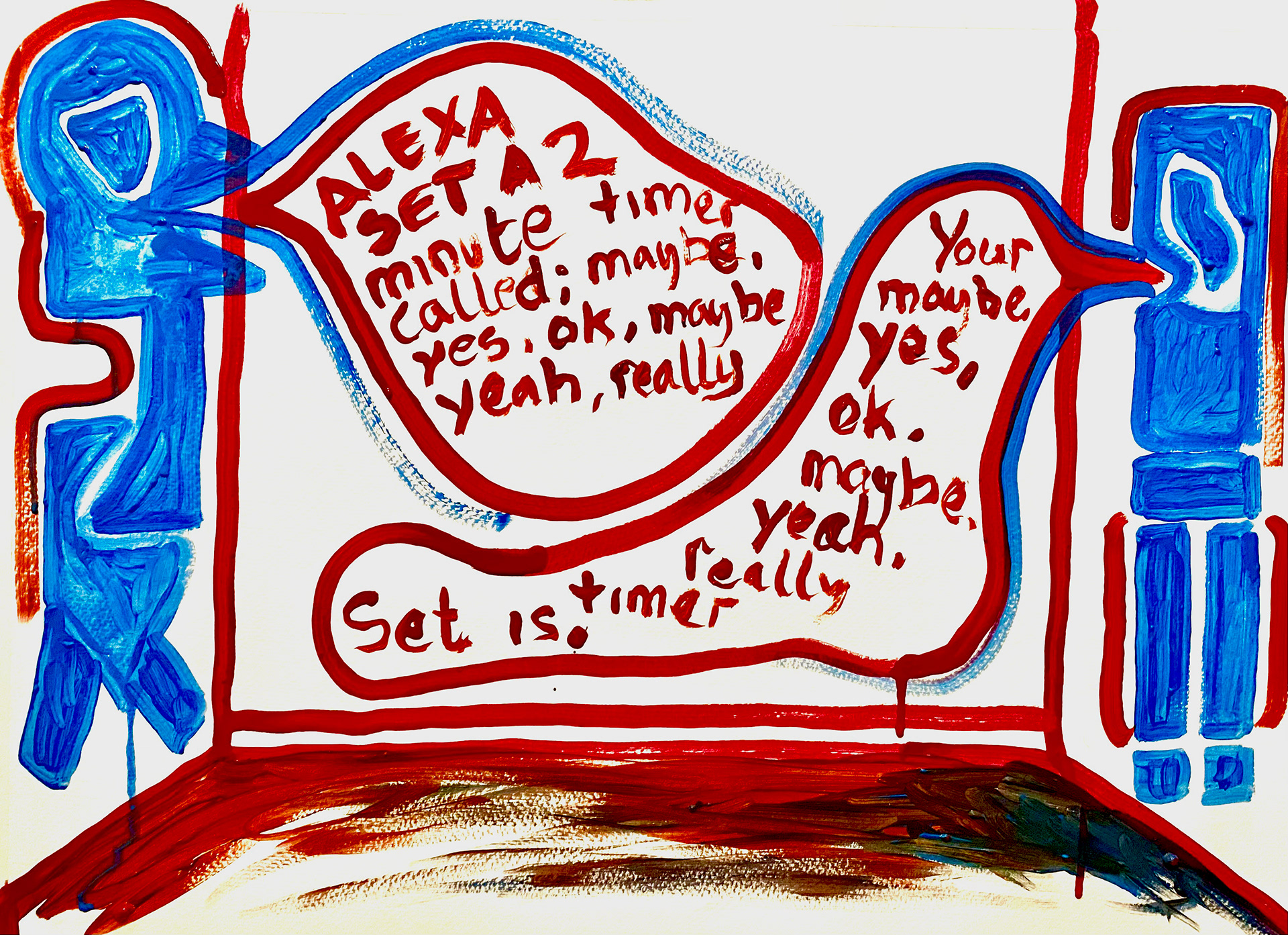 Alexa, set a 2 minute timer called; maybe, yes, ok, maybe yeah, really - your maybe yes, ok, maybe, yeah, really timer is set. - 2024