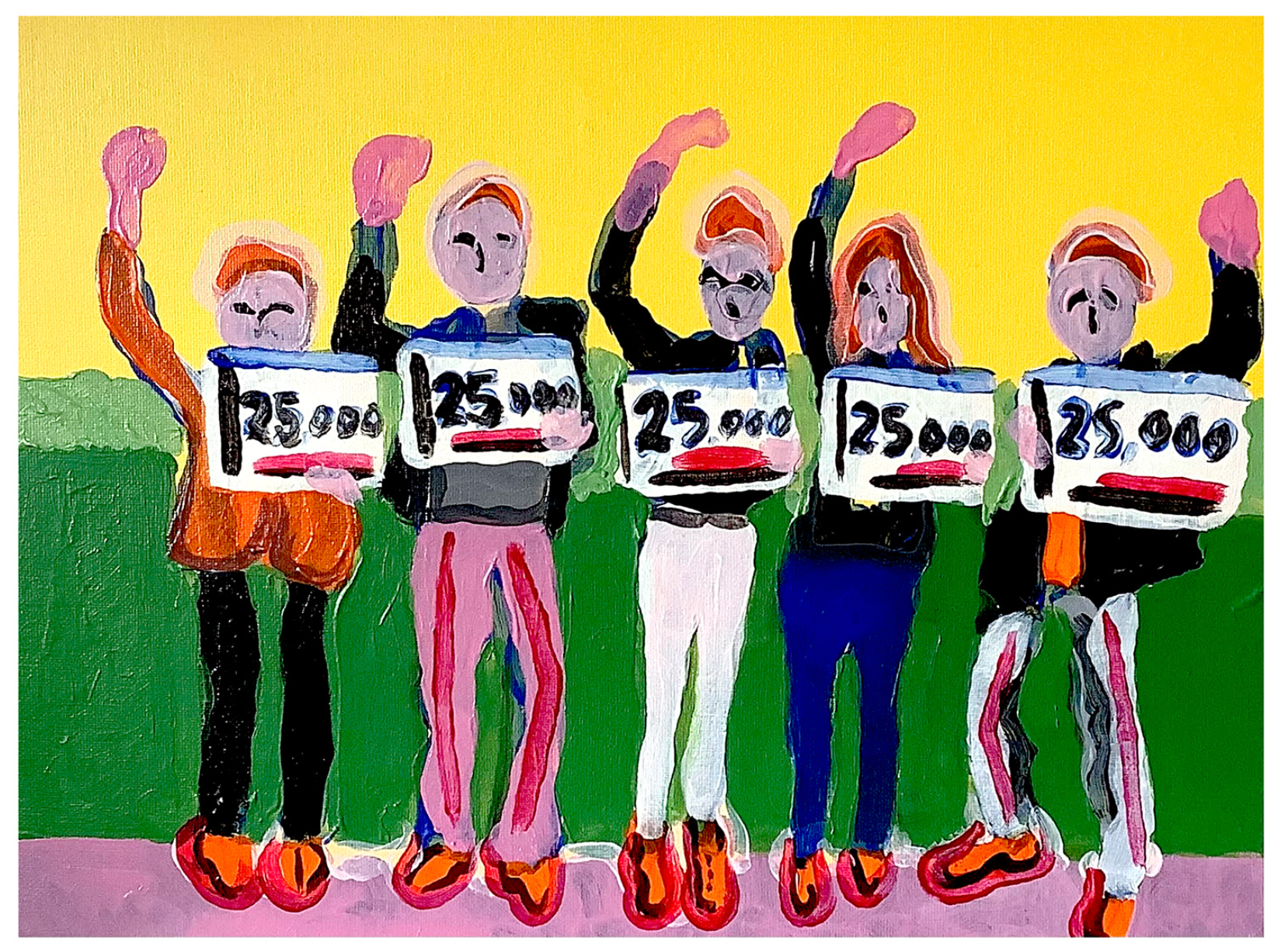 Lottery Winner Series - 2023 / Acrylic on board / A3