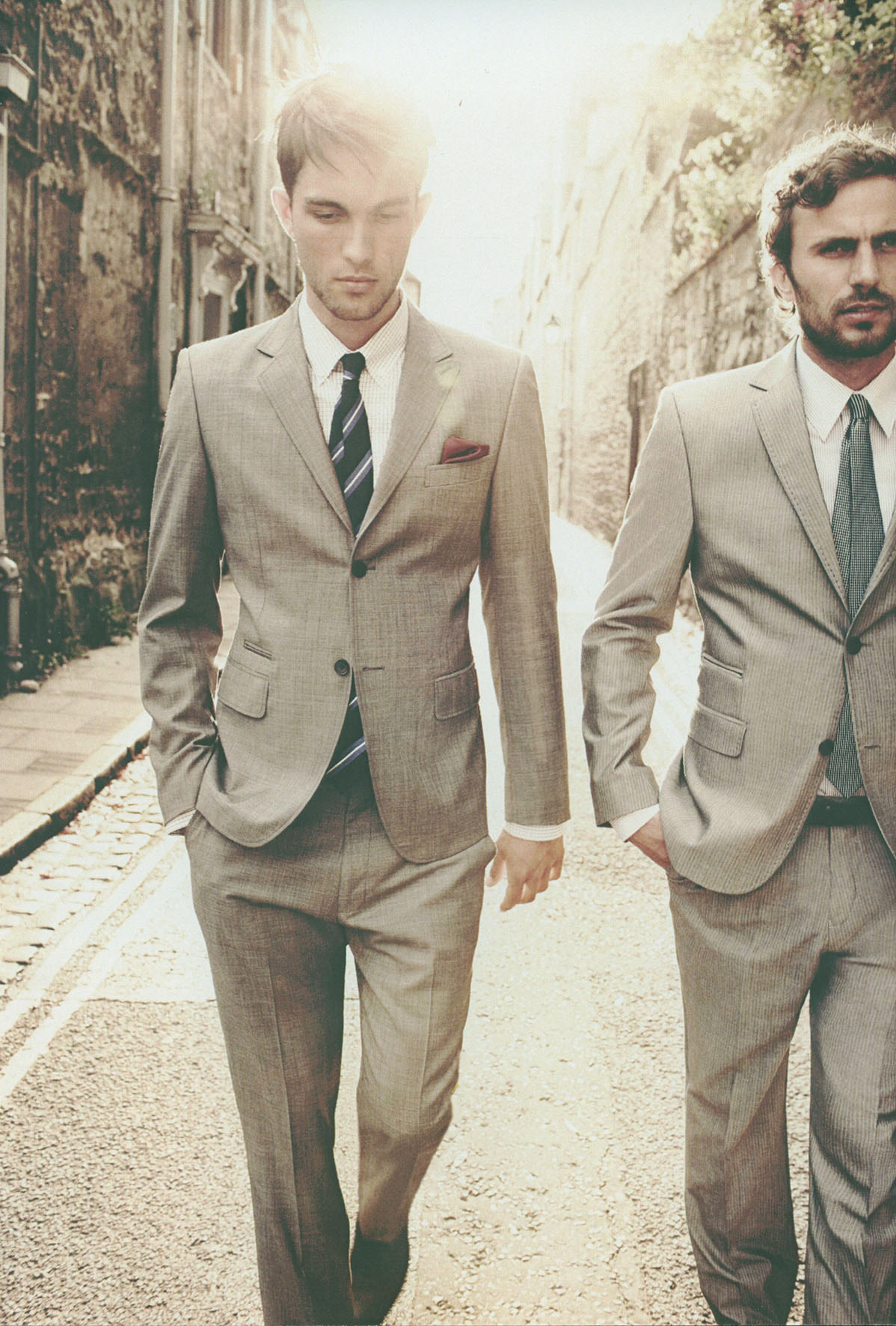 The seasonal suit with a slightly shorter blazer