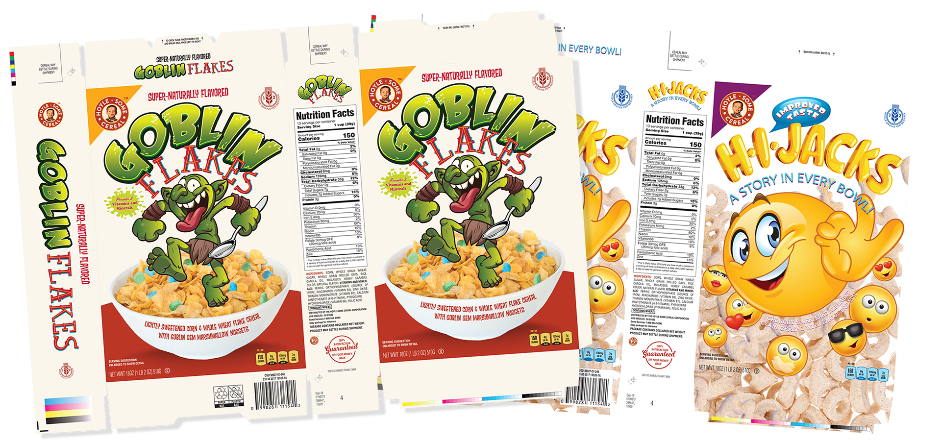 HERO CEREAL BOX PROP DESIGNS