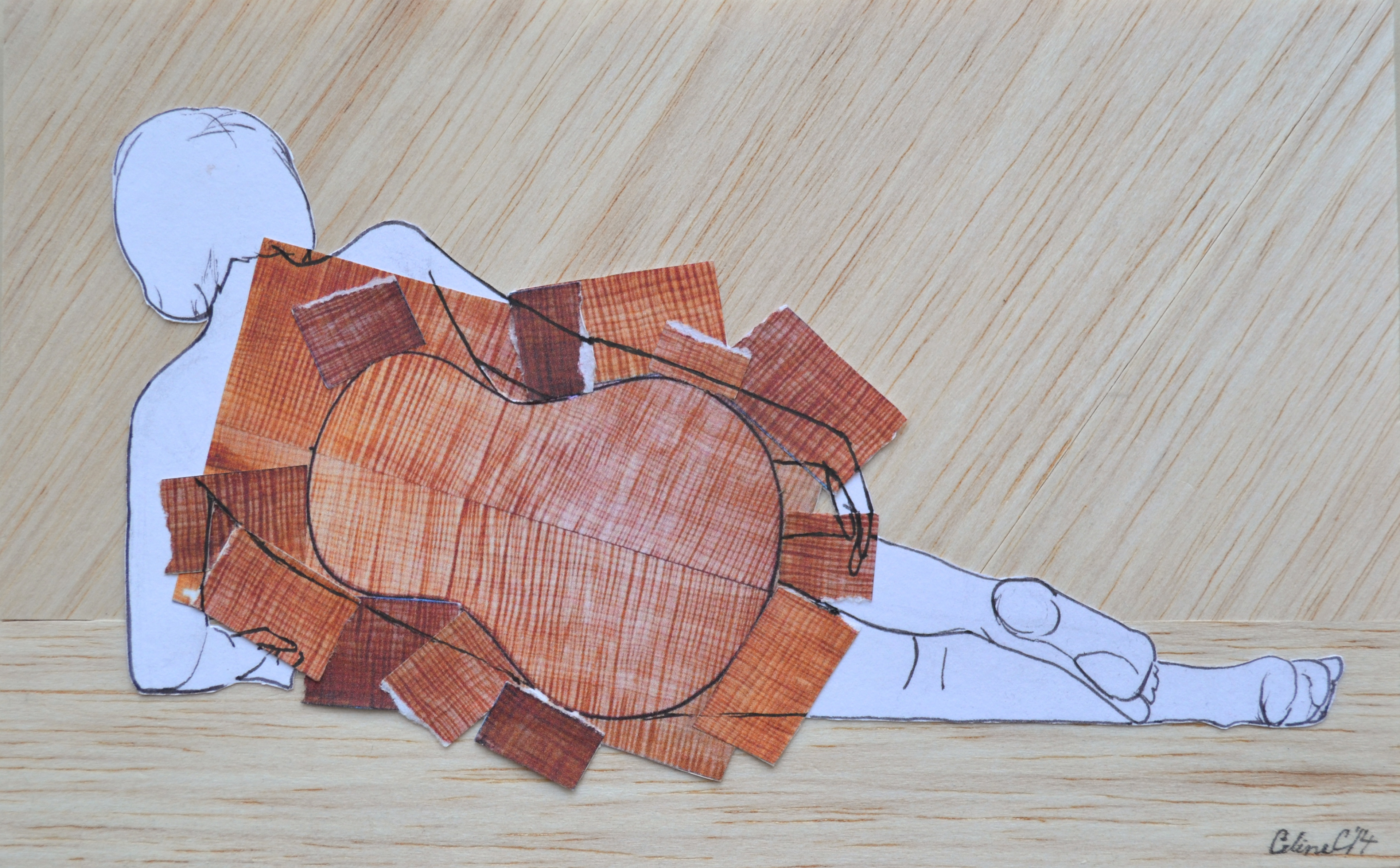 Collage on Wood, 6"x8" ~ $55