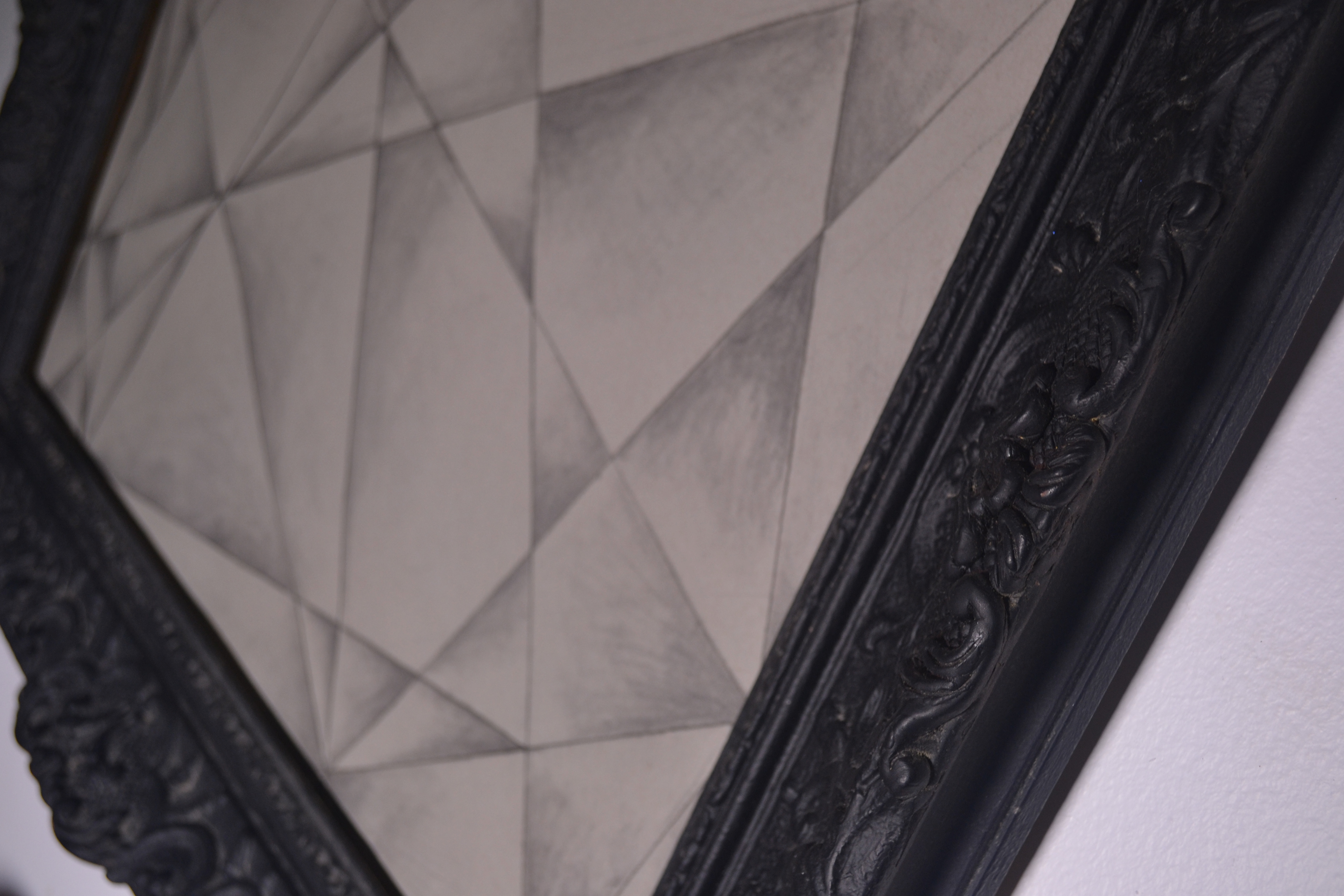 Charcoal Drawing in Repaired Frame