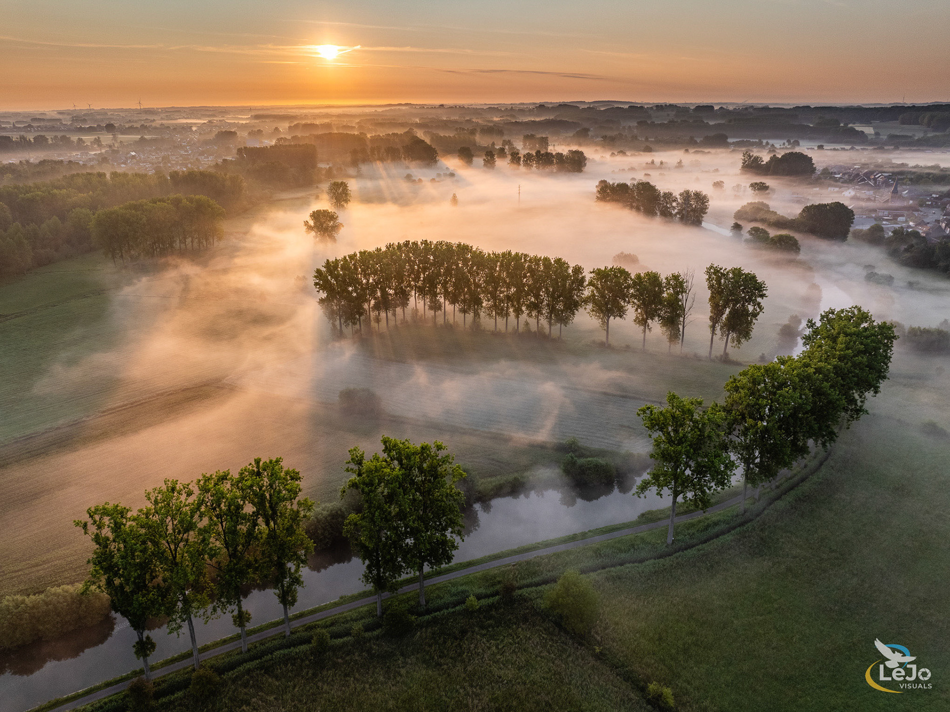 Zonsopkomst langs Dender - Geraardsbergen