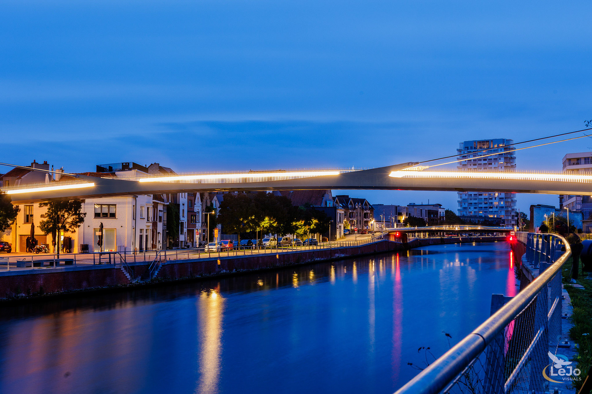 Leie tijdens het blauwe uurtje - Kortrijk