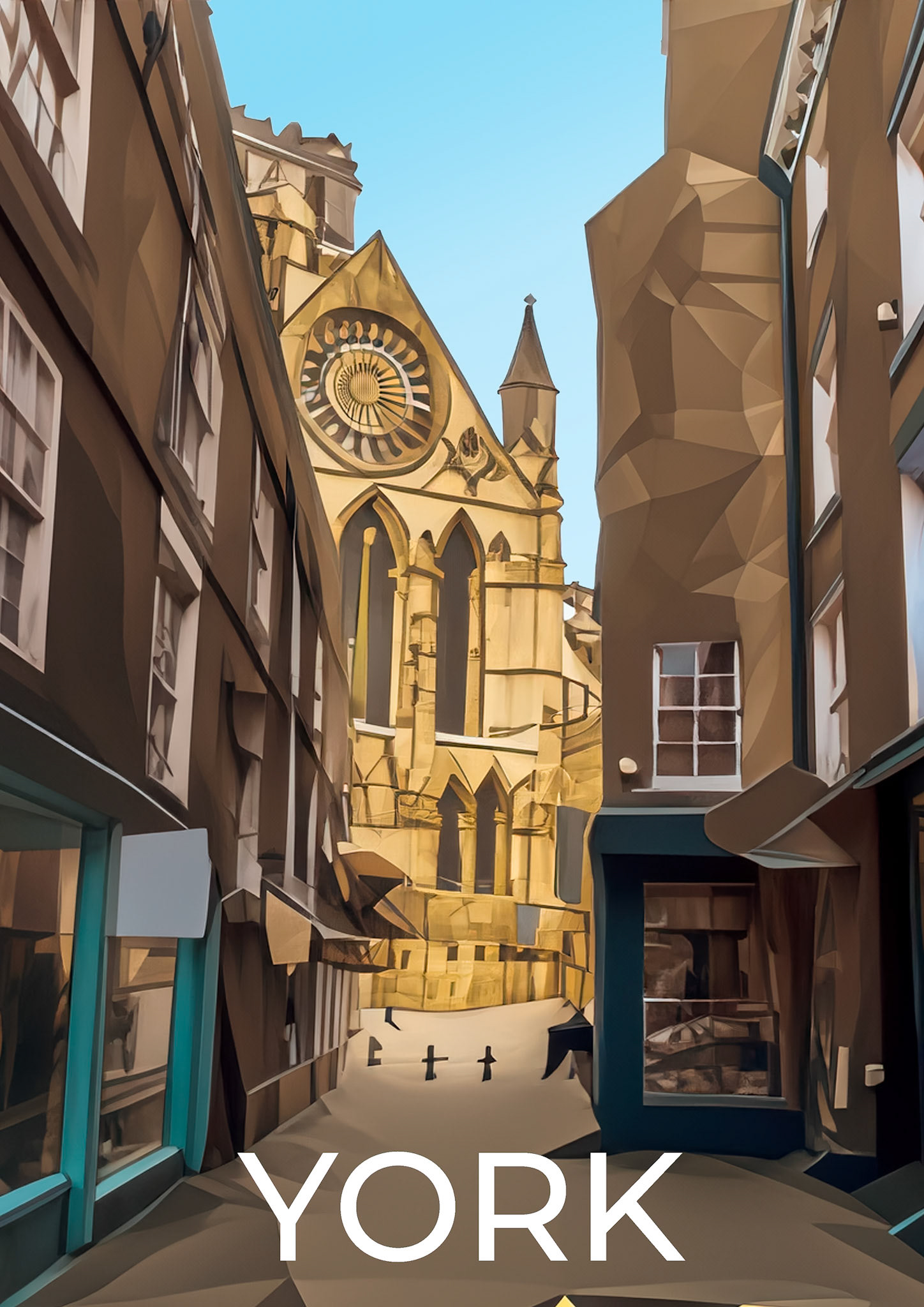 P011a - York Abbey Alley Blue