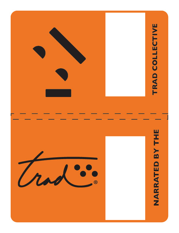 Woven product label inspired by a floppy disks' read/write metal area