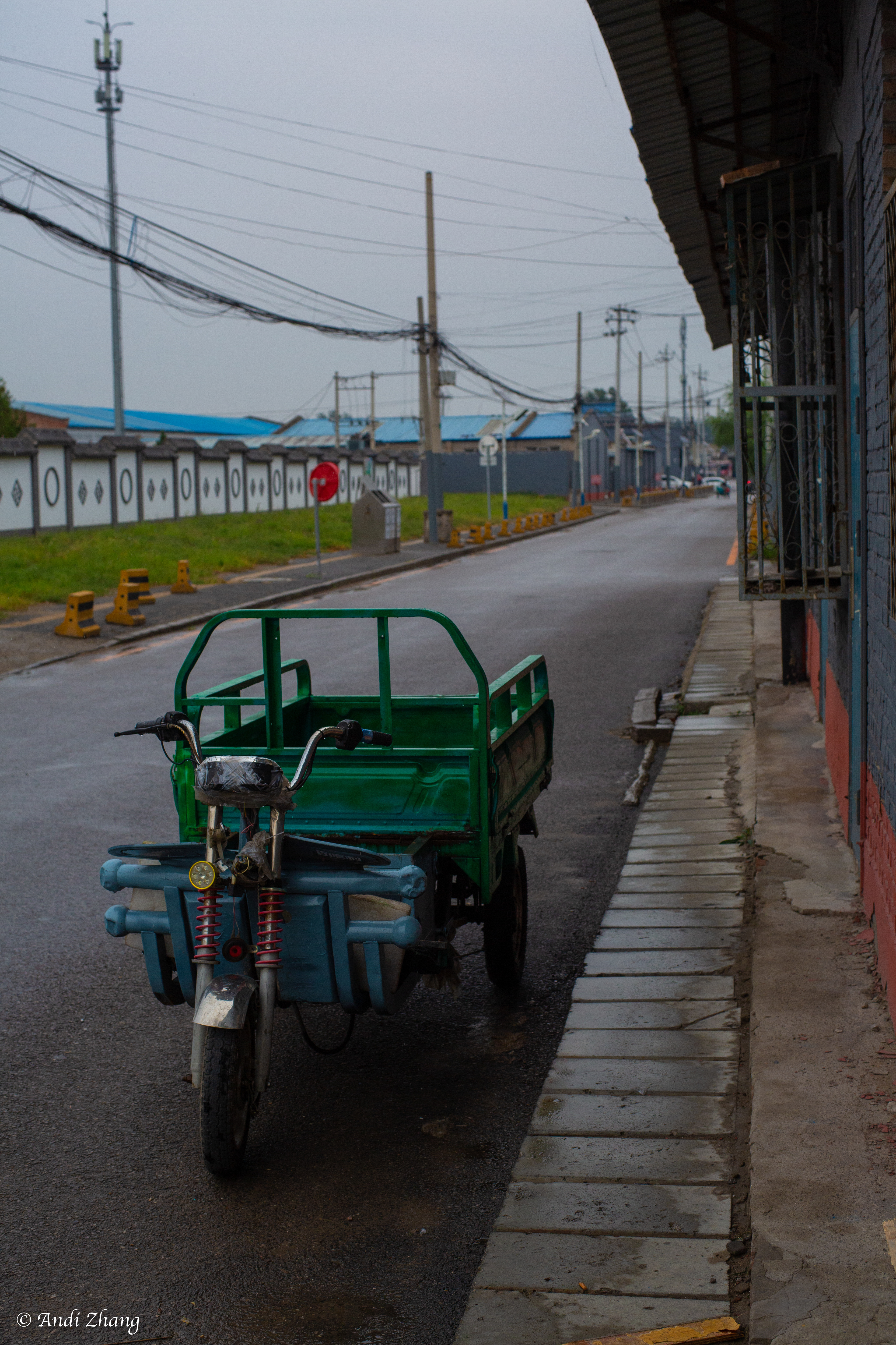 The electric tricycle is the most common transportation in Picun. September 14, 2020.