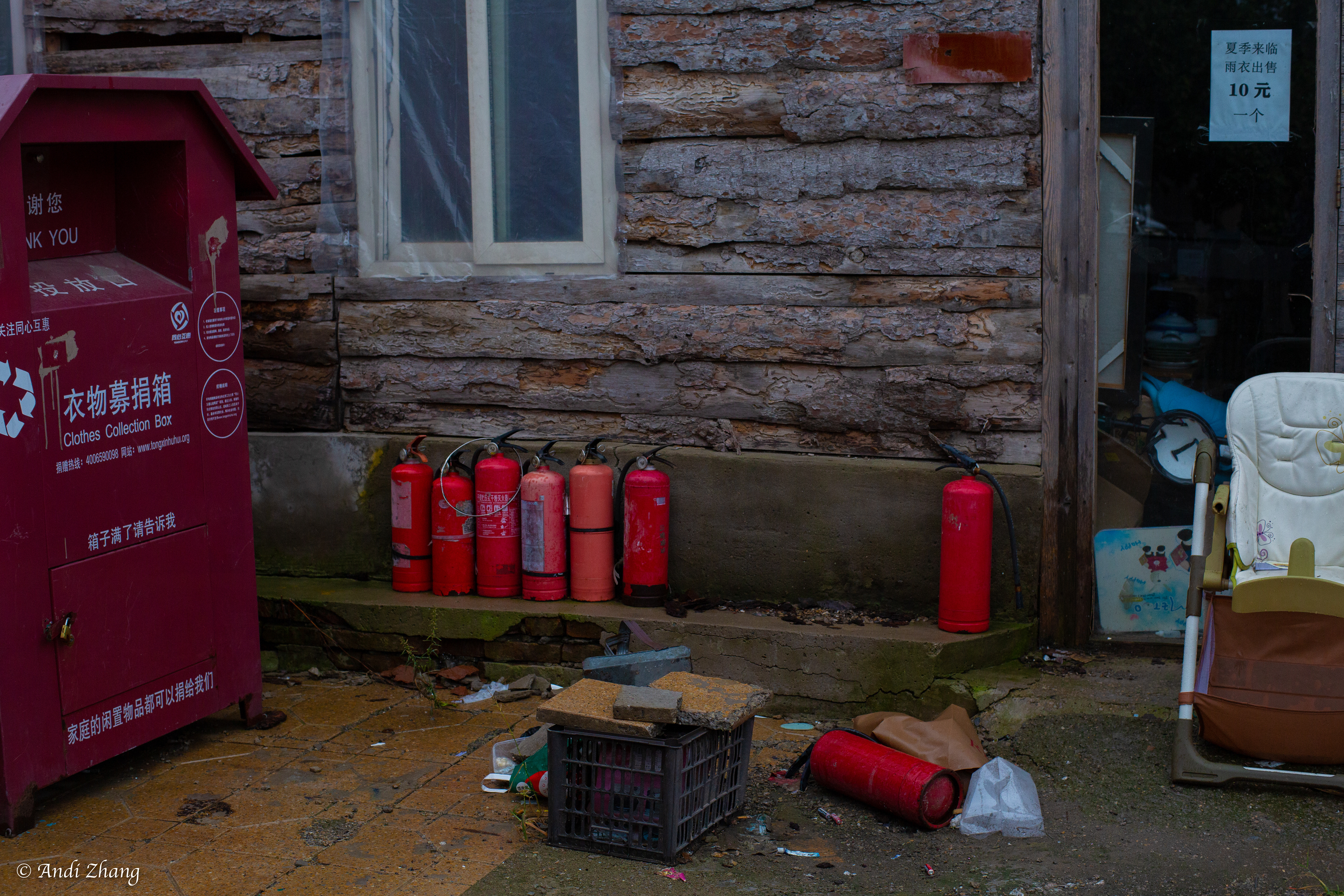 The fire fighting equipment in the yard of The Home of Migrant Workers. September 26, 2020.
