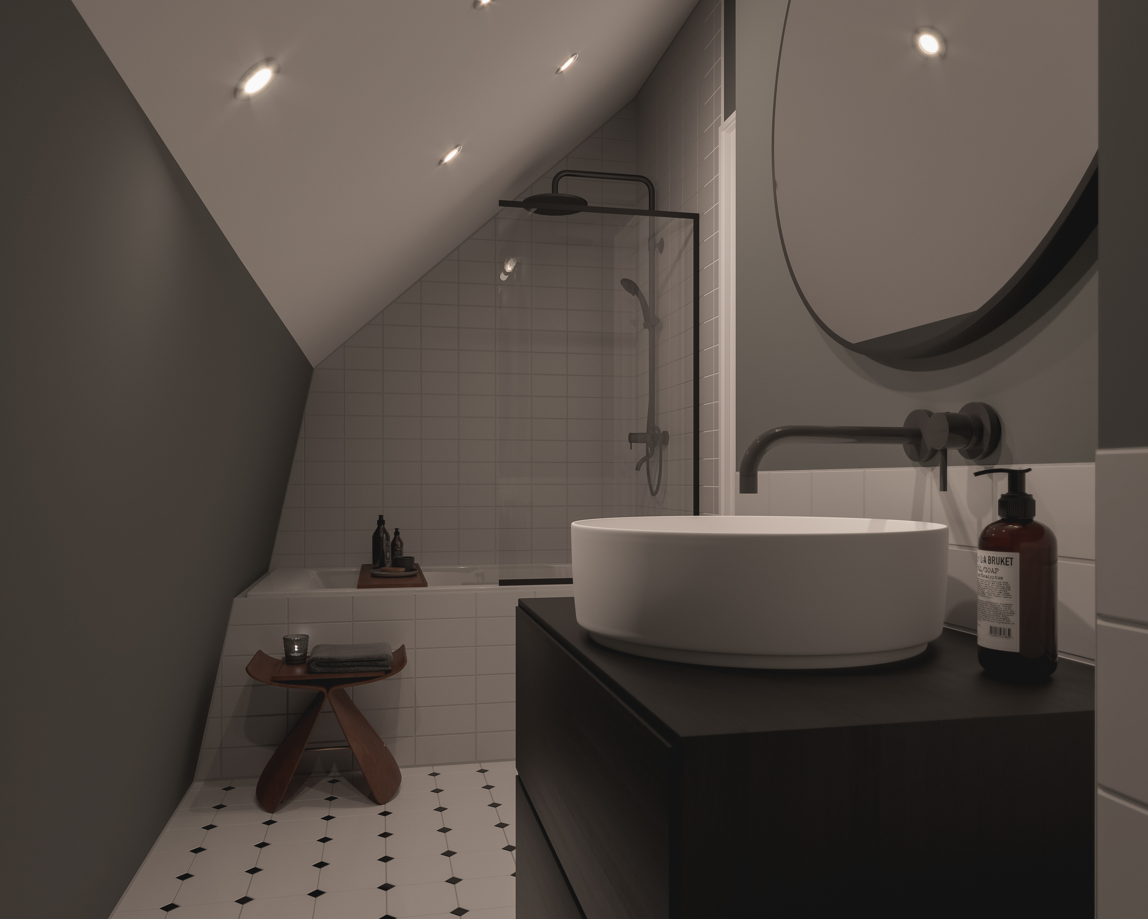 3D, Interiör, Göteborg, Renovering, vindsvåning, parkgatan, visualisering 