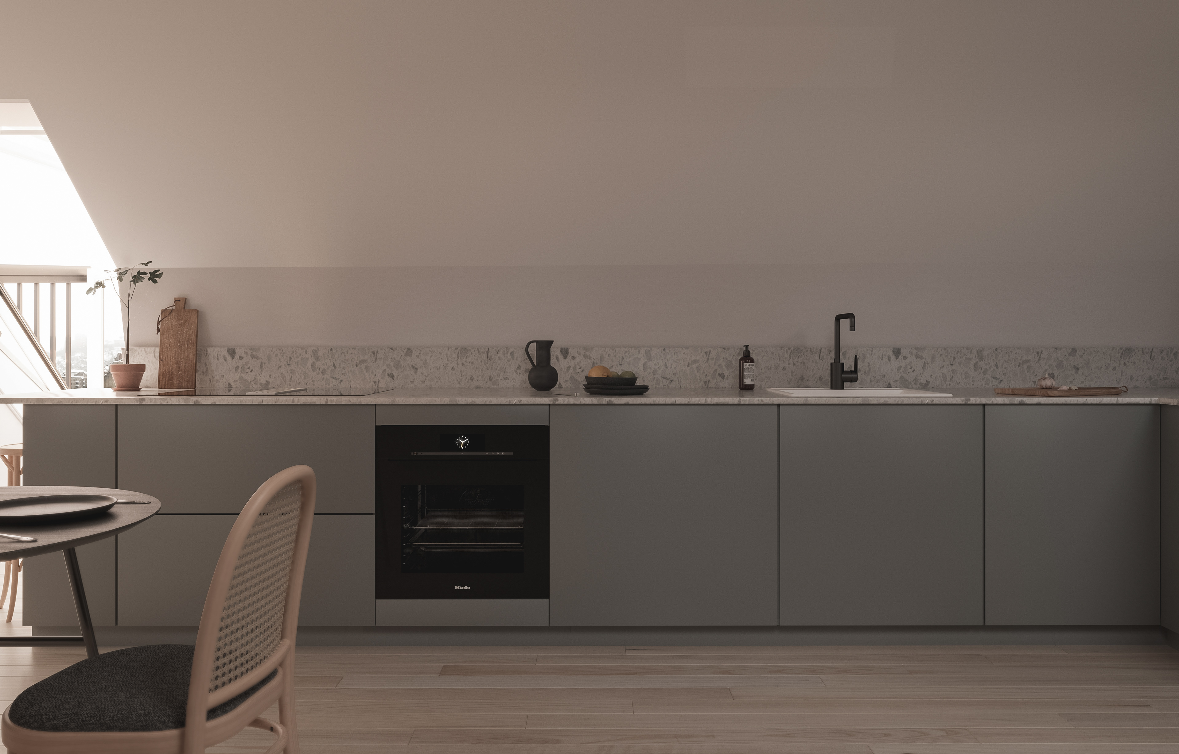 3D, Interiör, Göteborg, Renovering, vindsvåning, parkgatan, visualisering 