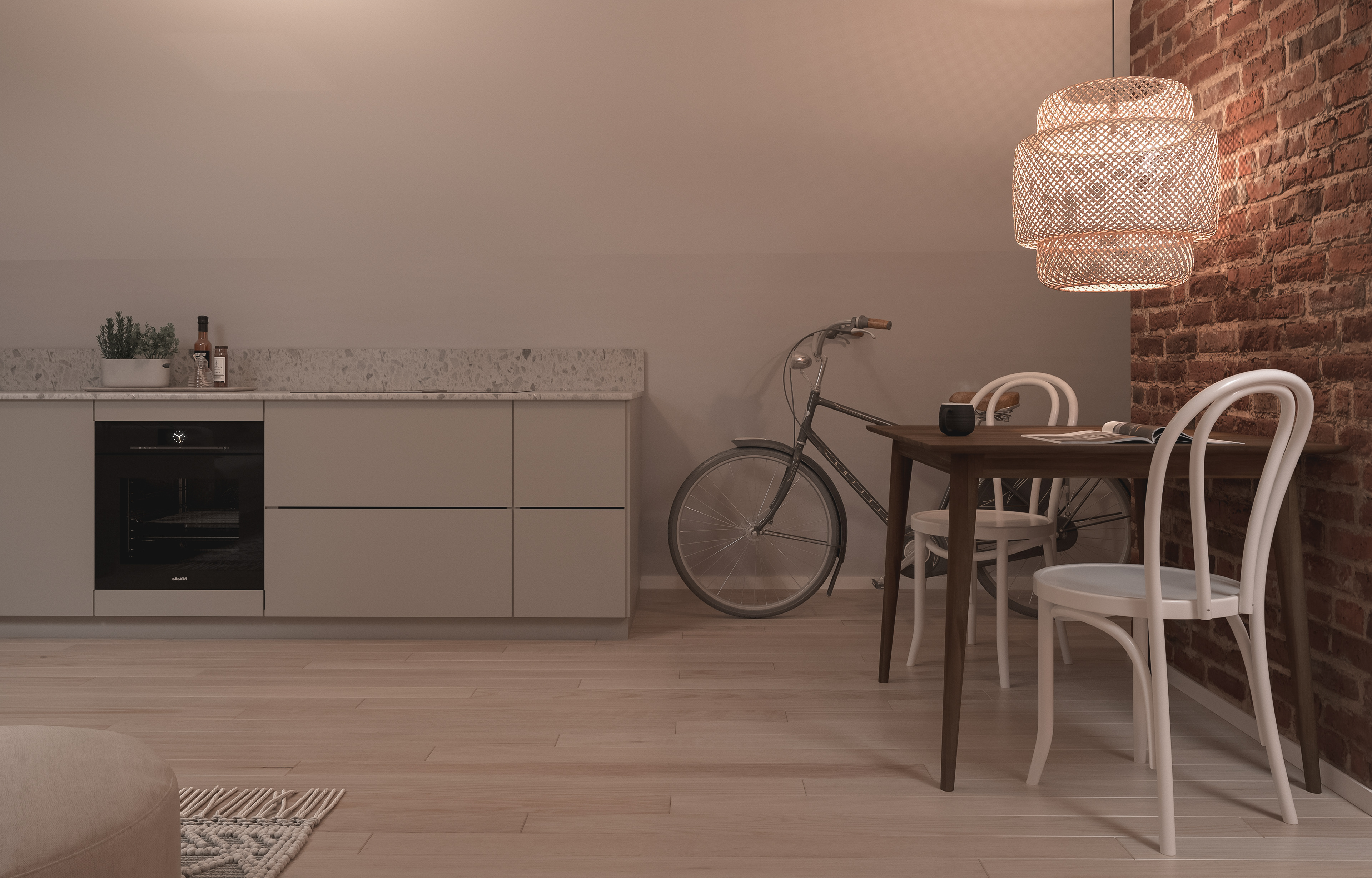 3D, Interiör, Göteborg, Renovering, vindsvåning, parkgatan, visualisering 