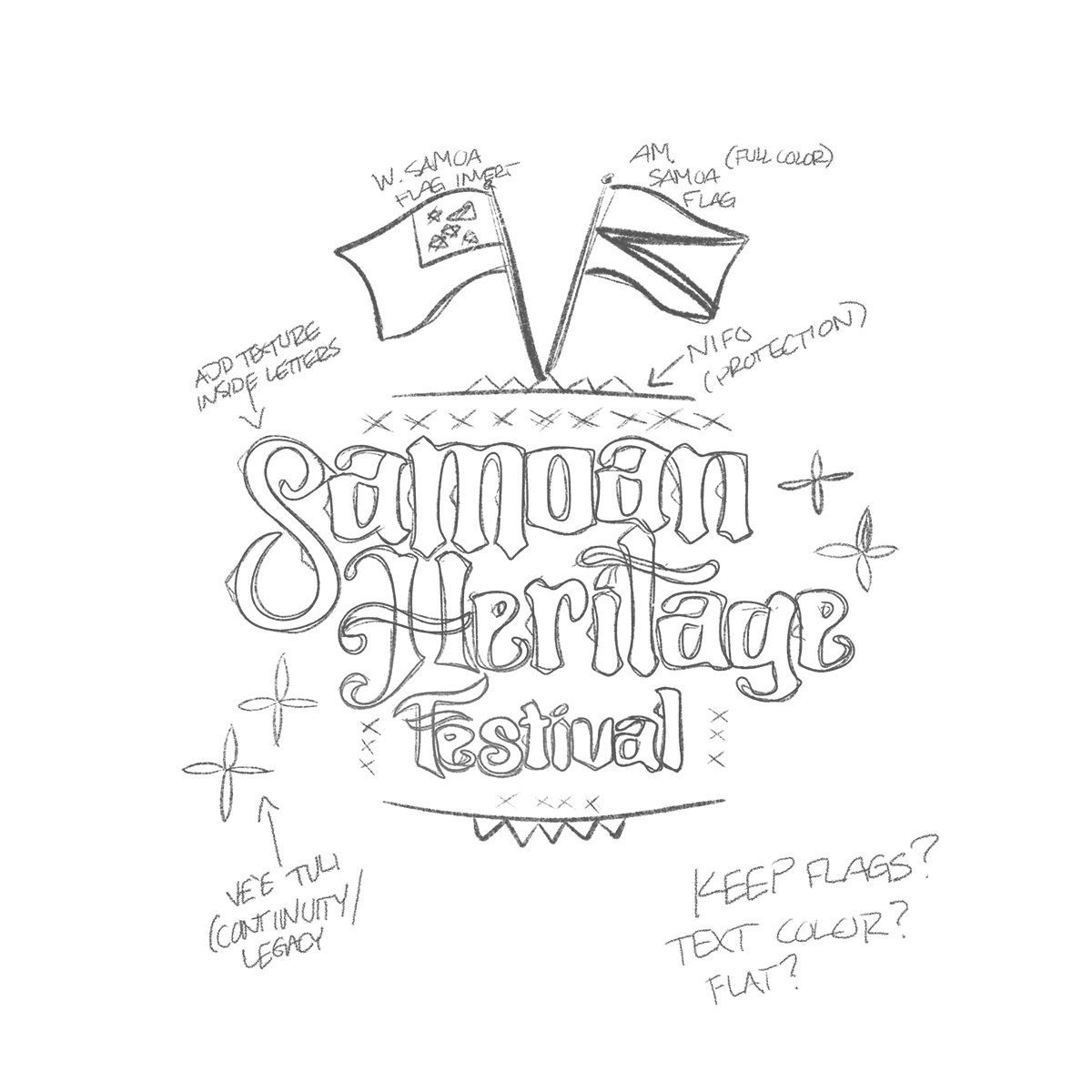 Initial logo sketch