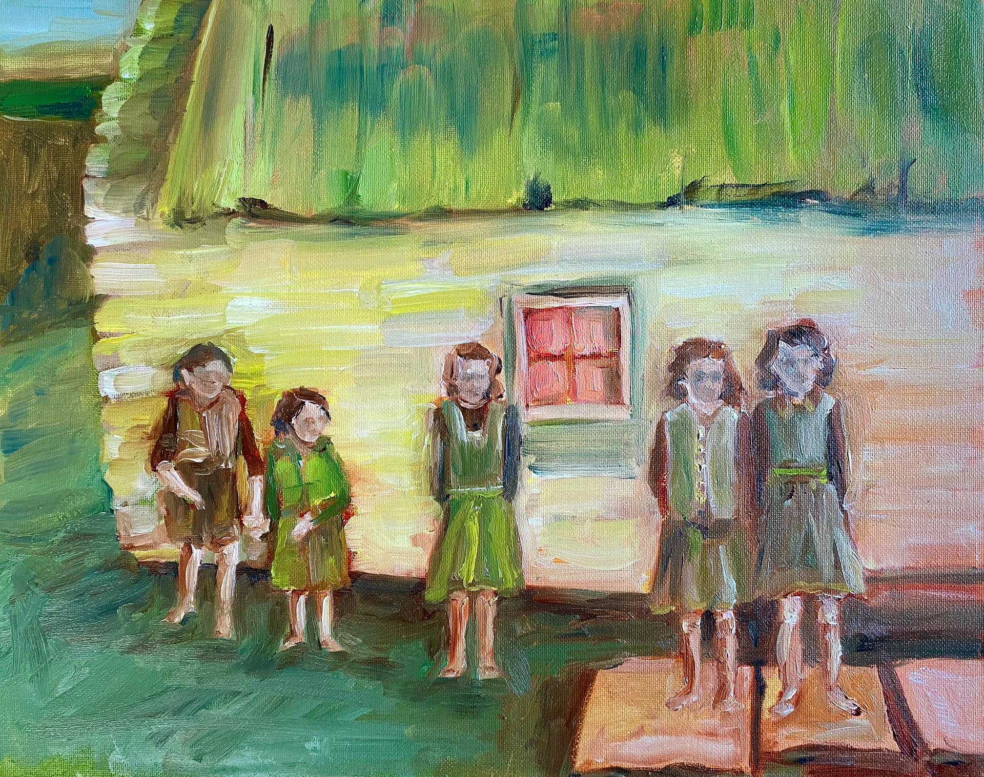 Flagstones, oil on canvas board, 30 x 22cm, 2024