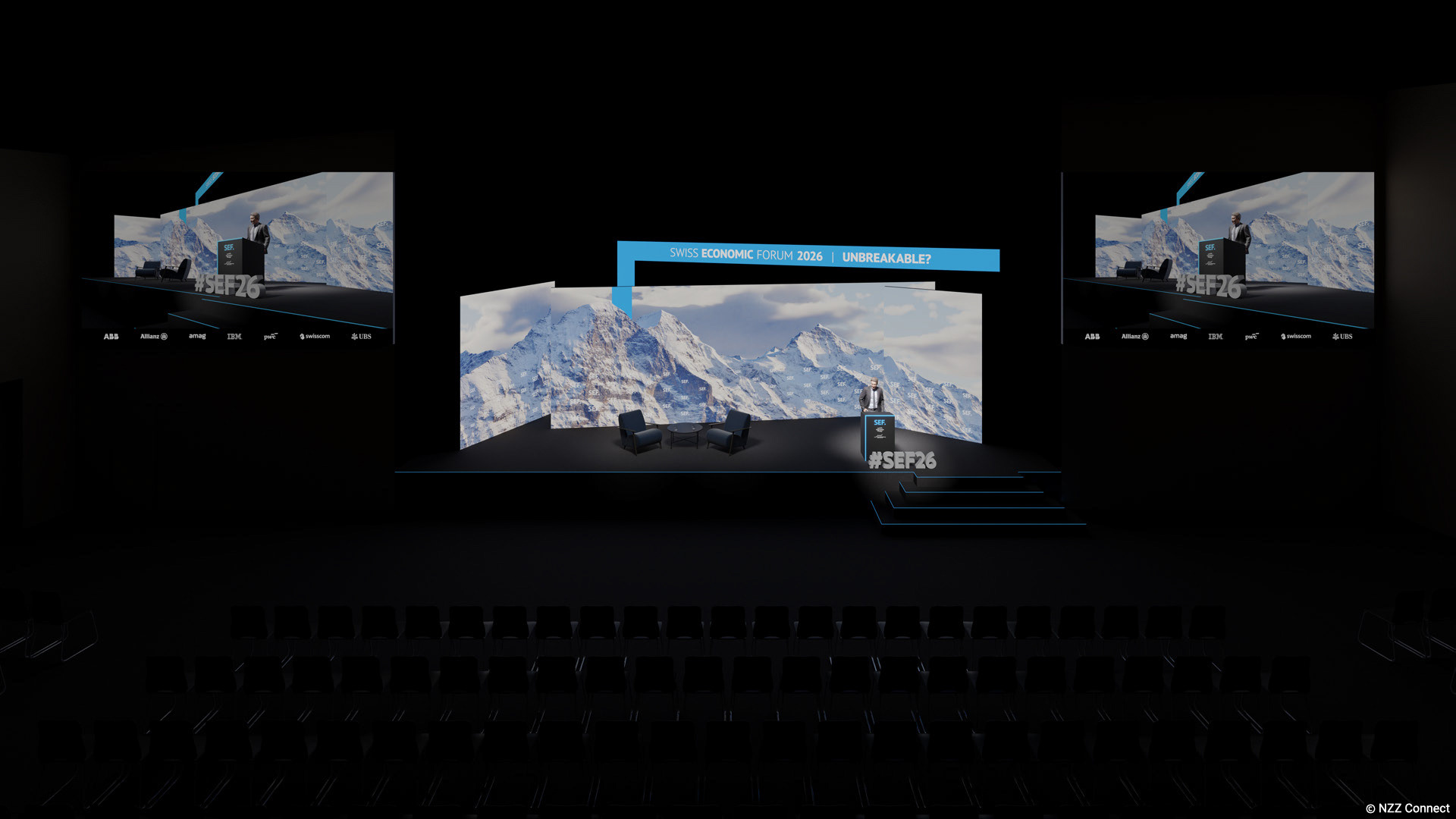 3D-Visualisierung von der abgenommenen SEF.26 Bühne