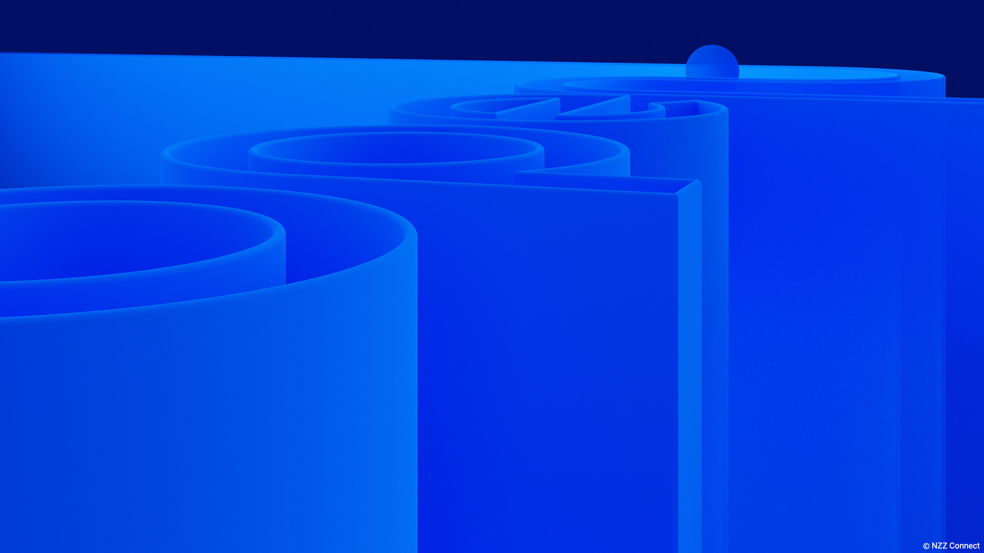 Erster Versuch in Blender, mit dem Logo ein Keyvisual zu erstellen