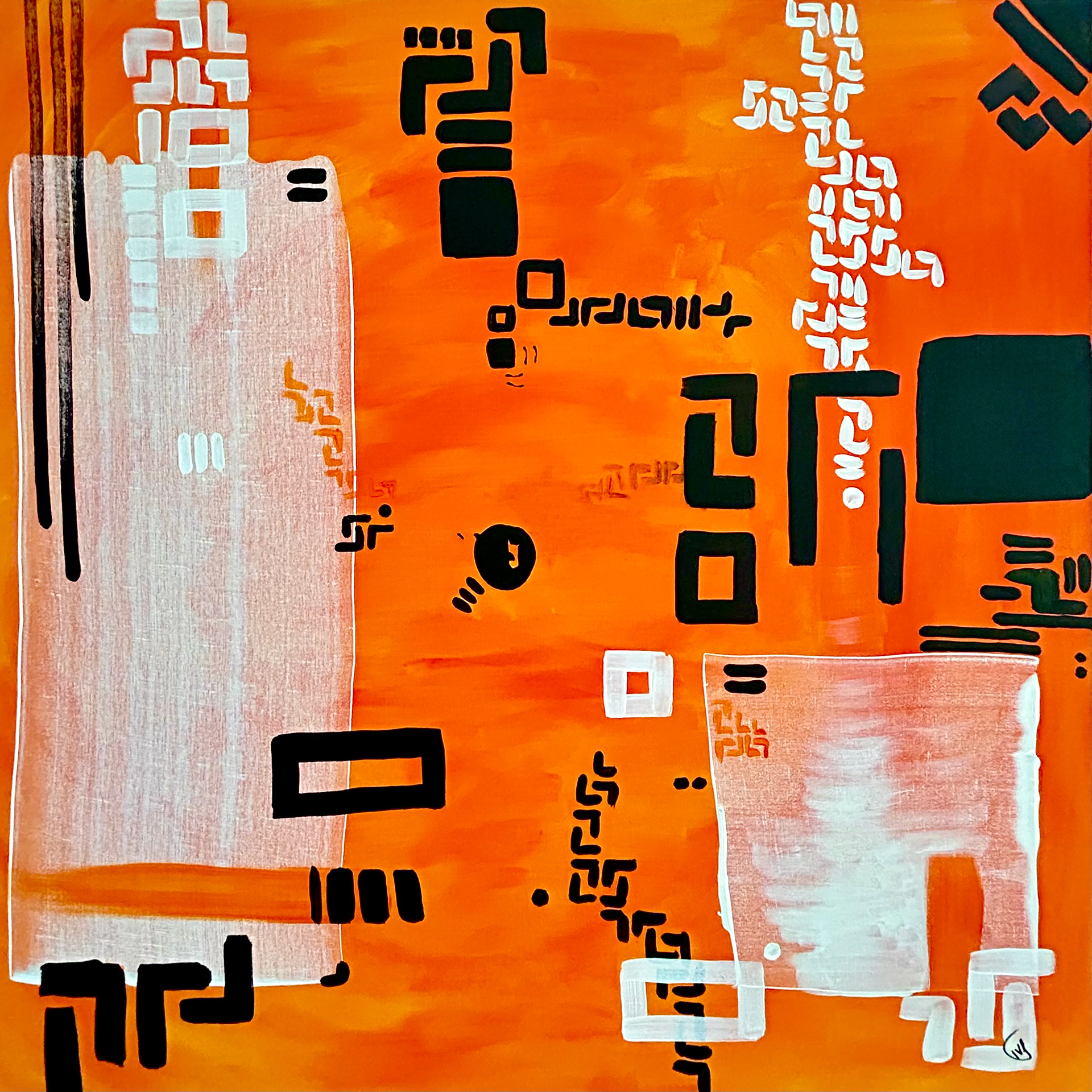 Abstract Lovers - Orange
