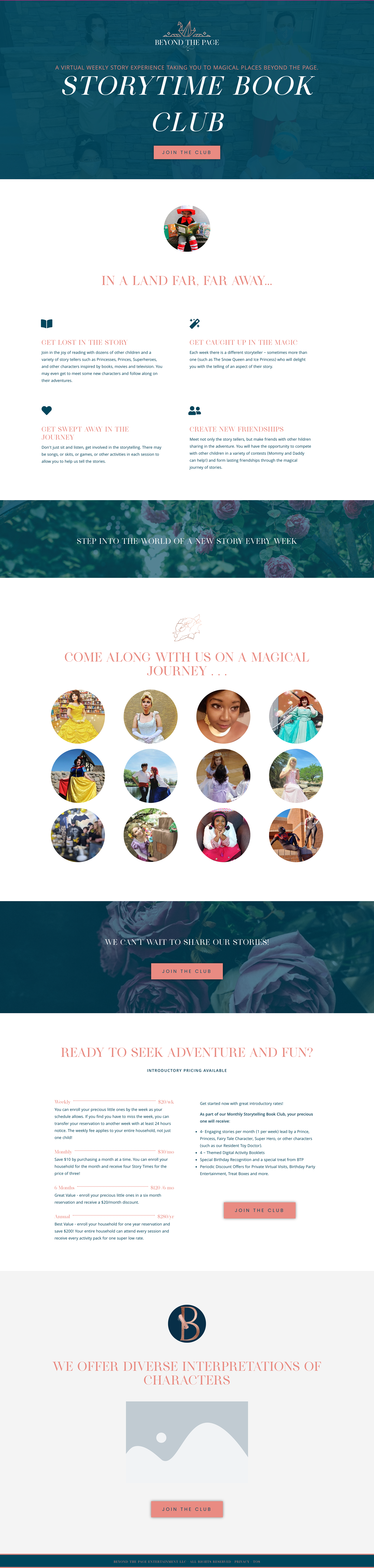 Storytime Landing Page