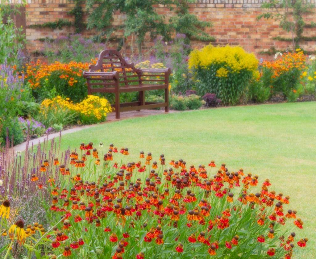 A quiet corner in the newly refurbished Walled Garden