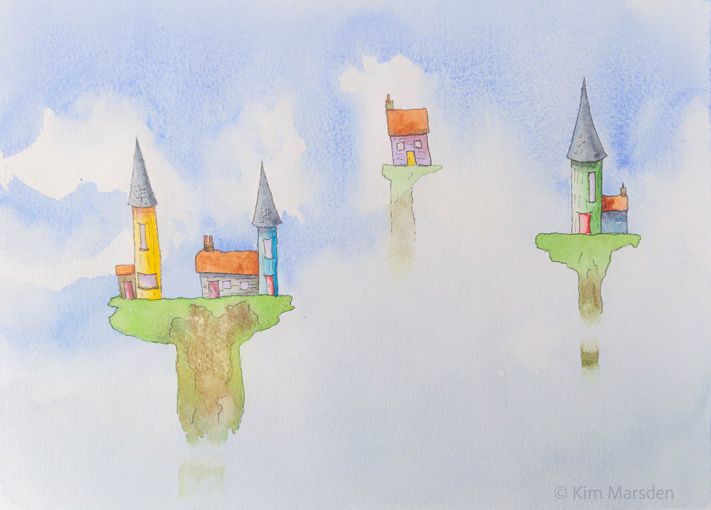 In the clouds