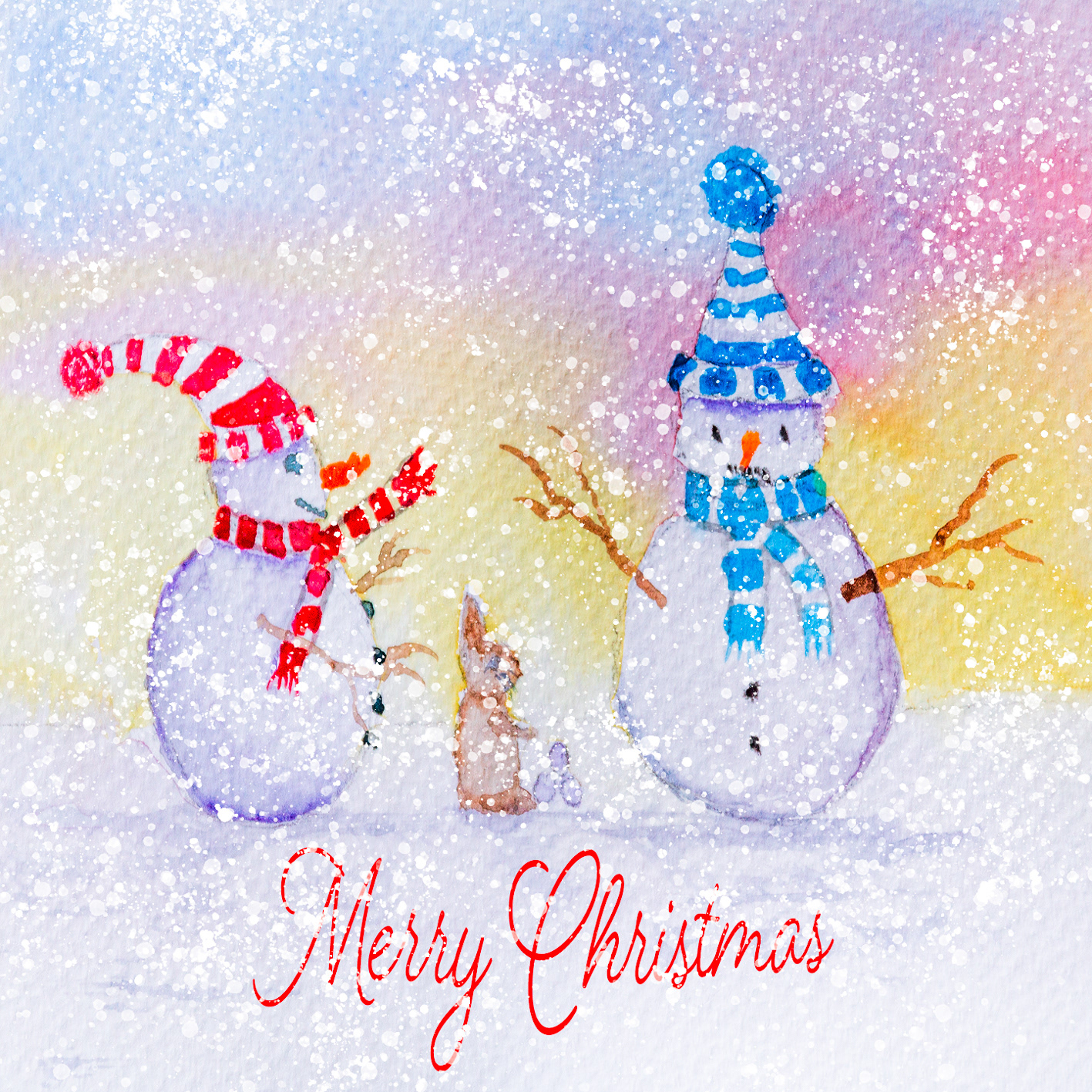 Chatting Snowmen with rabbit