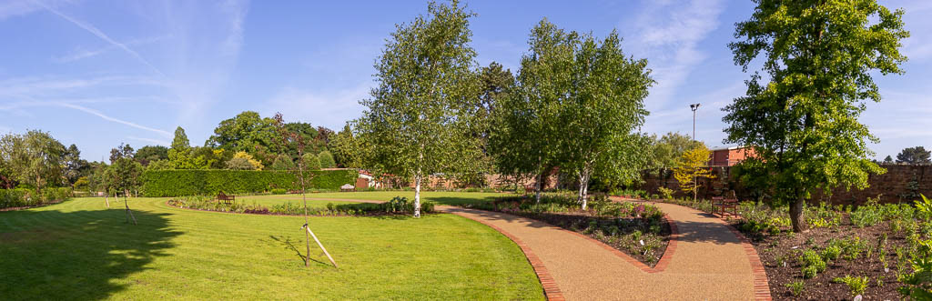 The newly refurbished Walled Garden when first planted