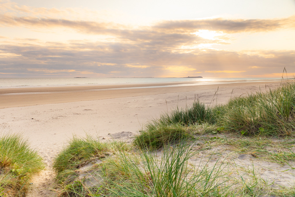 A stunning sunrise over the Farne Islands