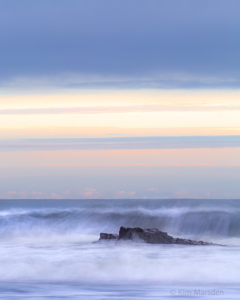 Bamburgh sea in winter