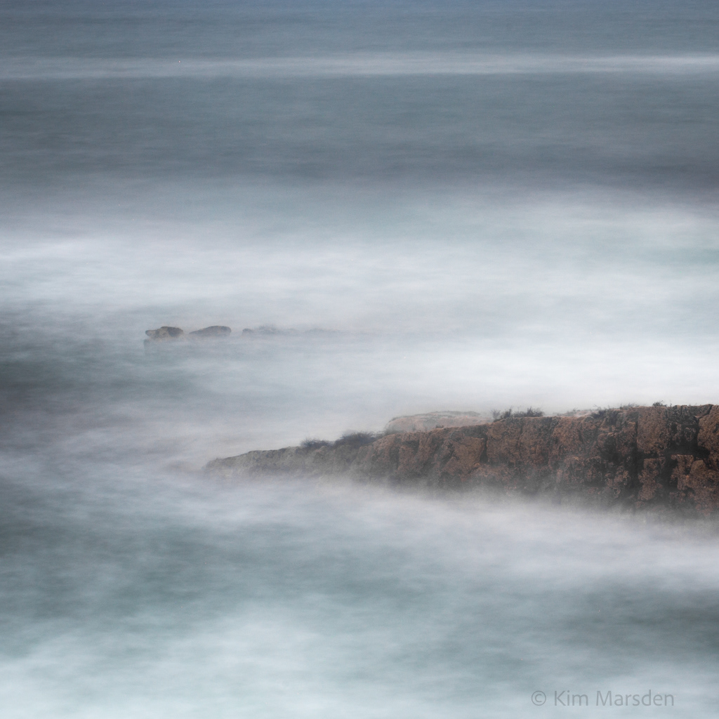 Swirling sea in Northumberland