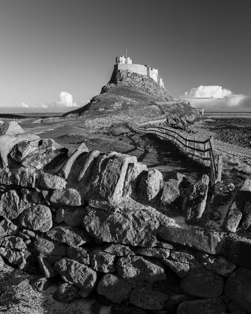 Lindisfarne Castle on an extremely crisp day