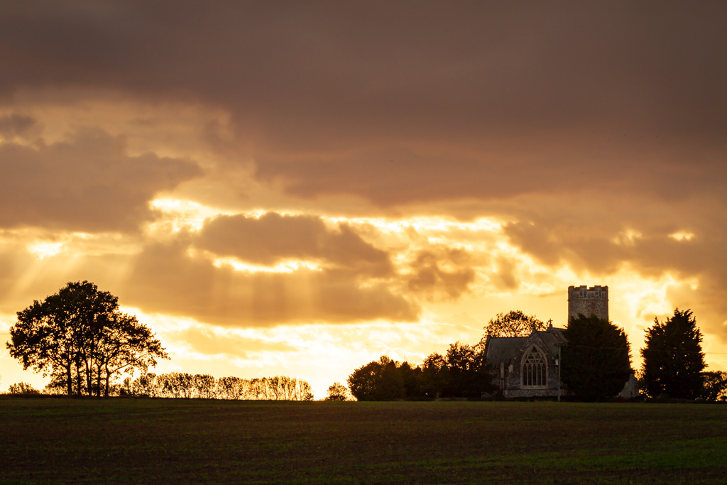 Stunning light over Norfolk church