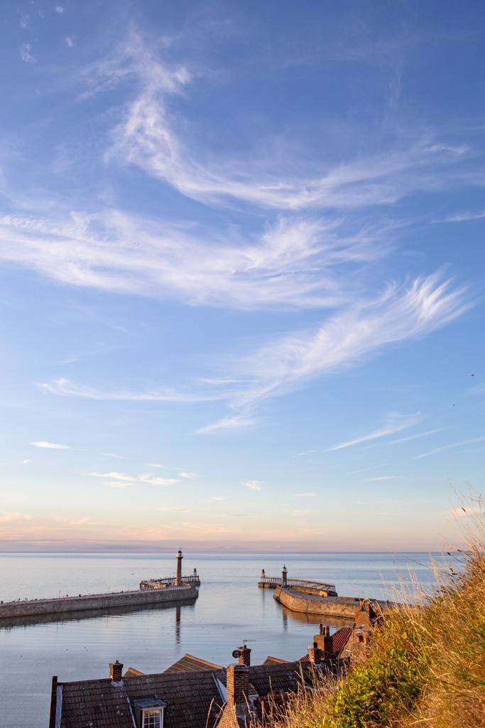 Cloud shapes over Whitby harbour
