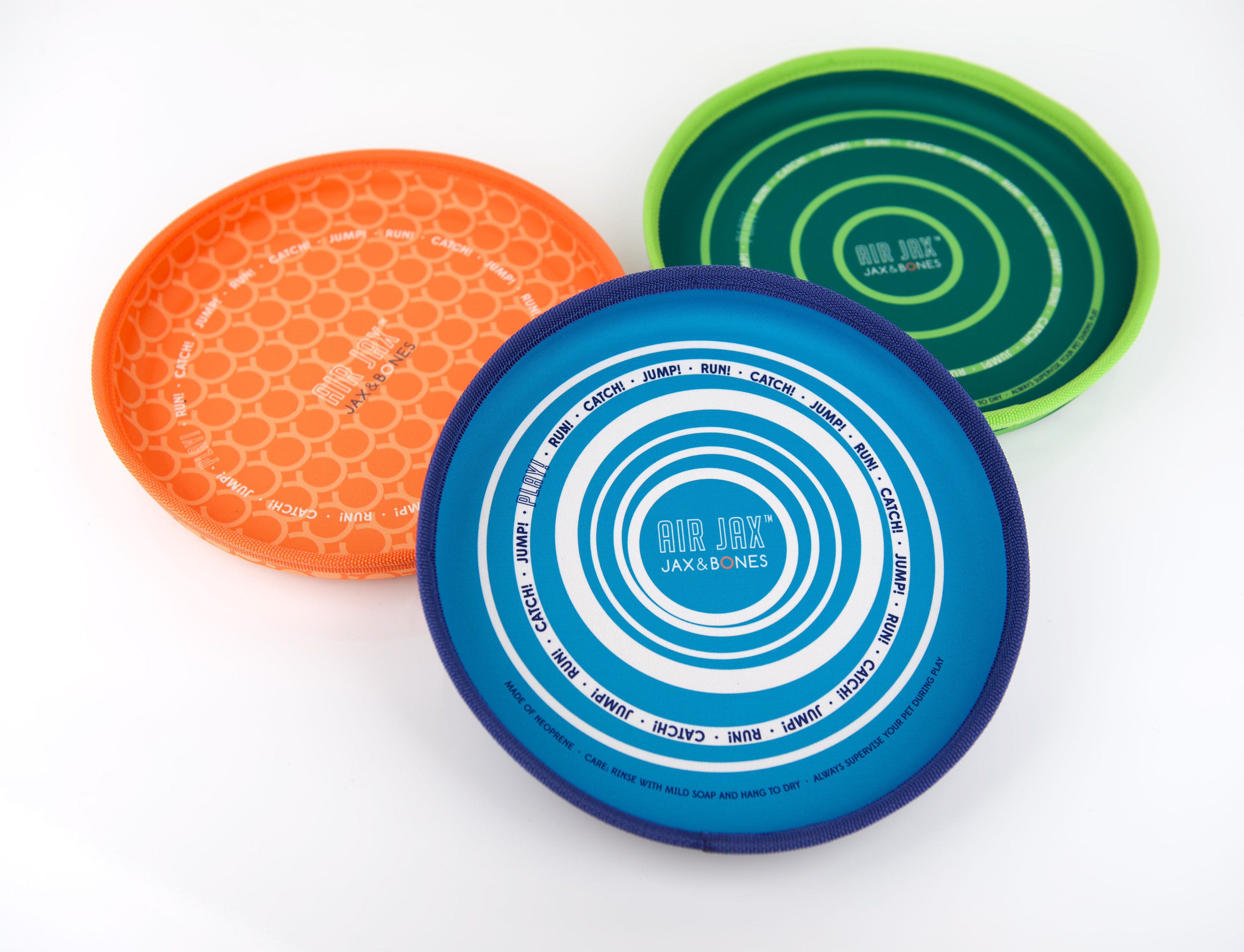 Neoprene floating flying discs for dog product company - back