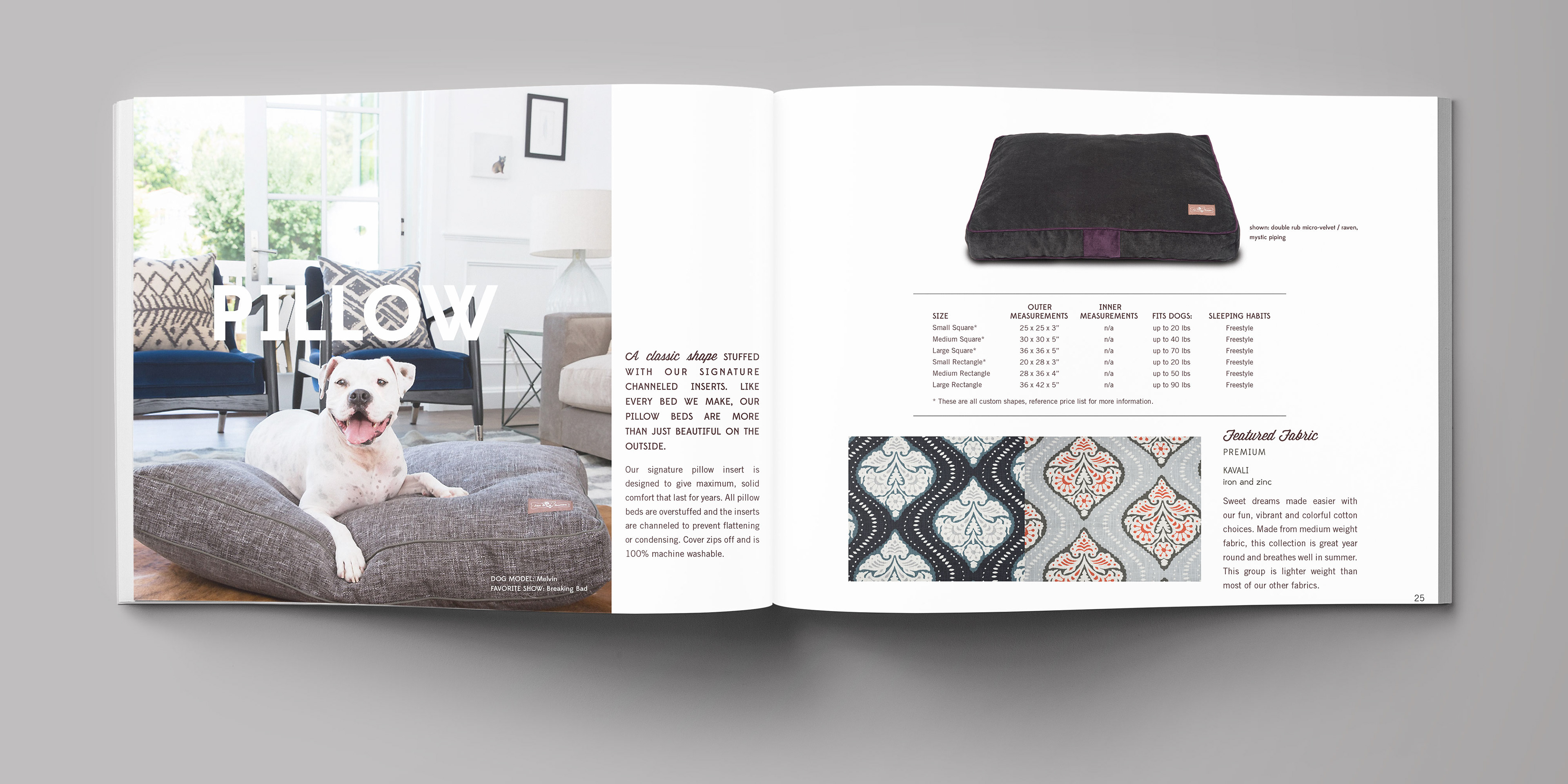 Catalog design for dog product company