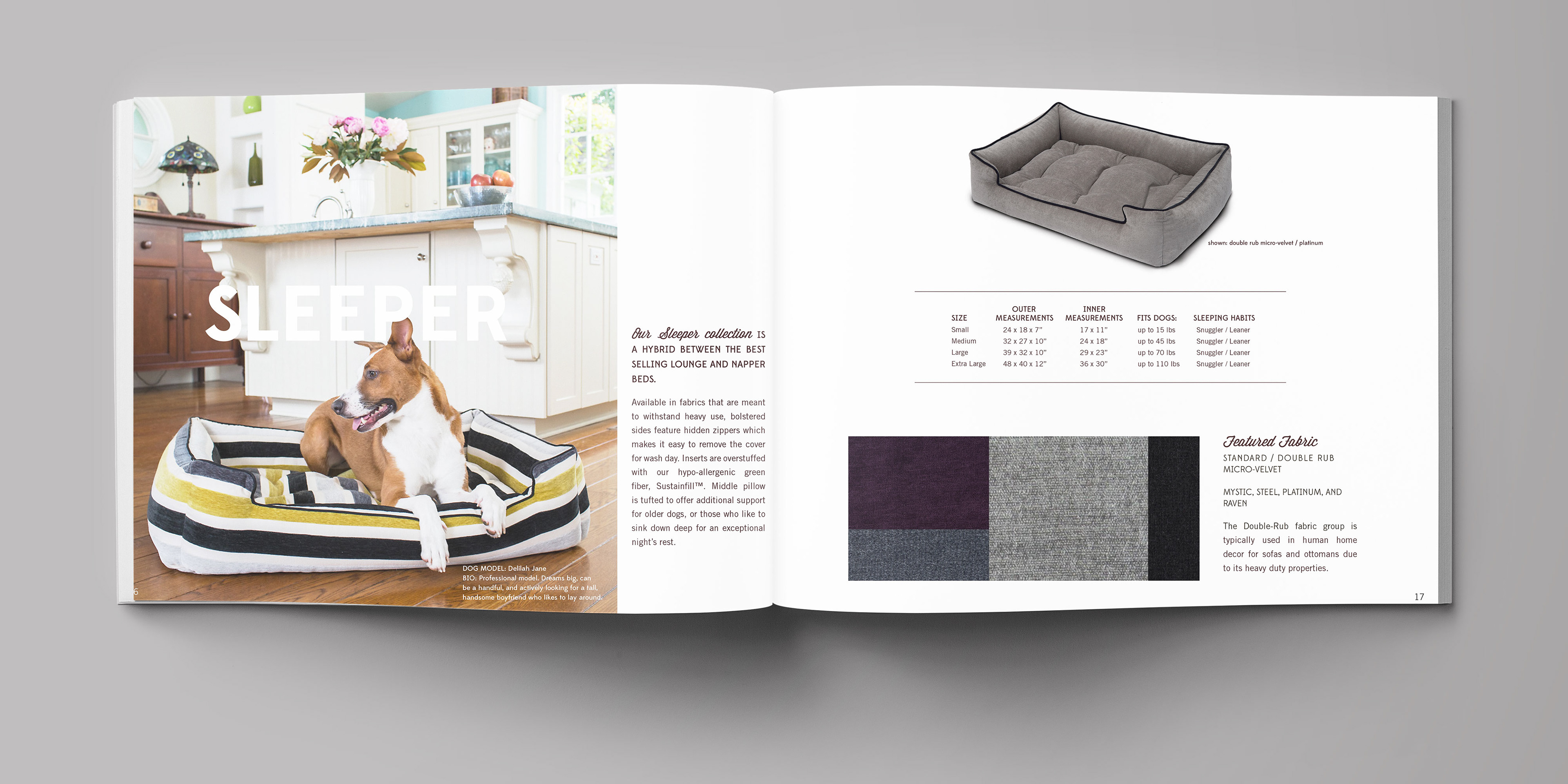 Catalog design for dog product company
