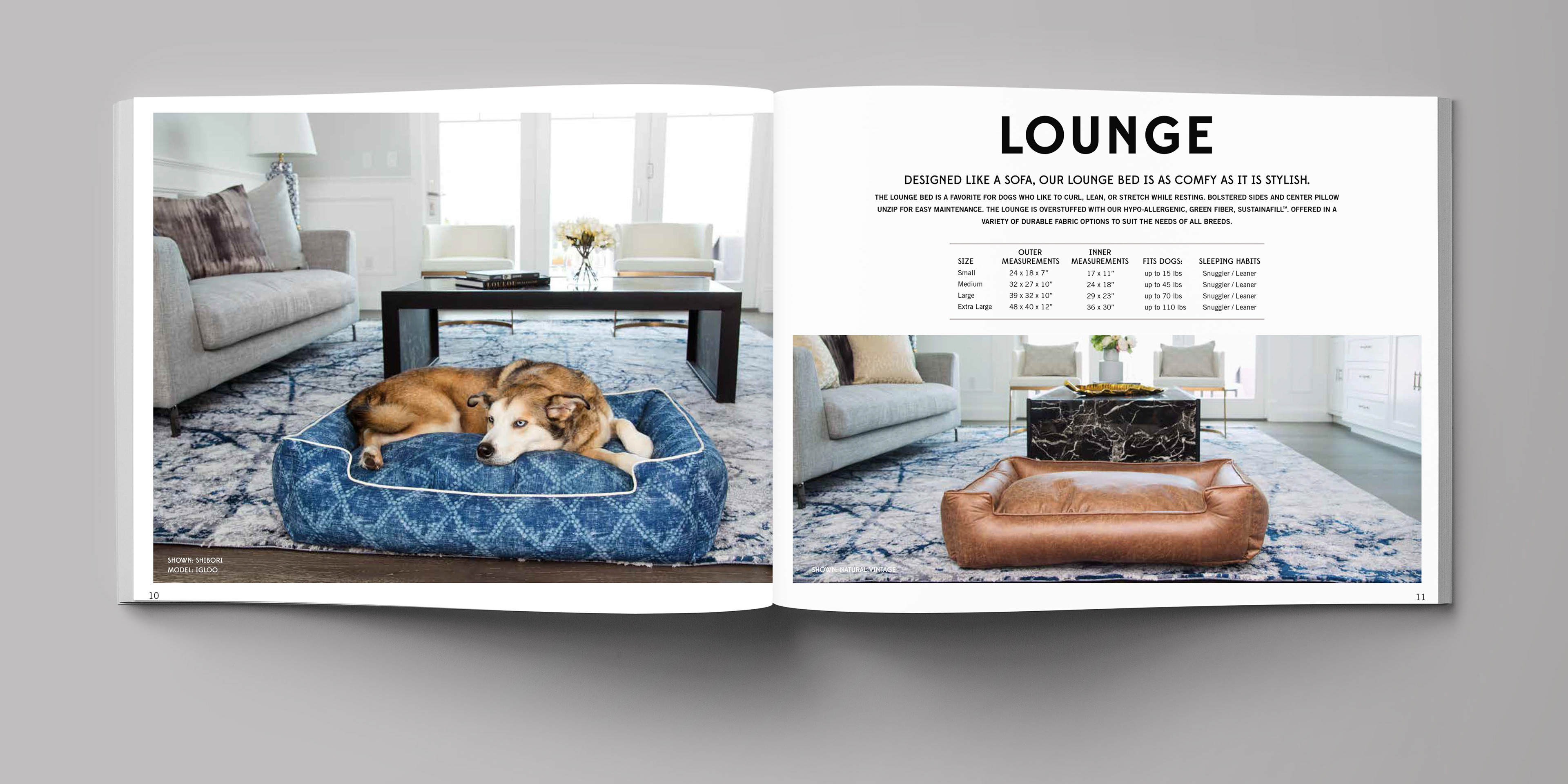 Catalog design for dog product company