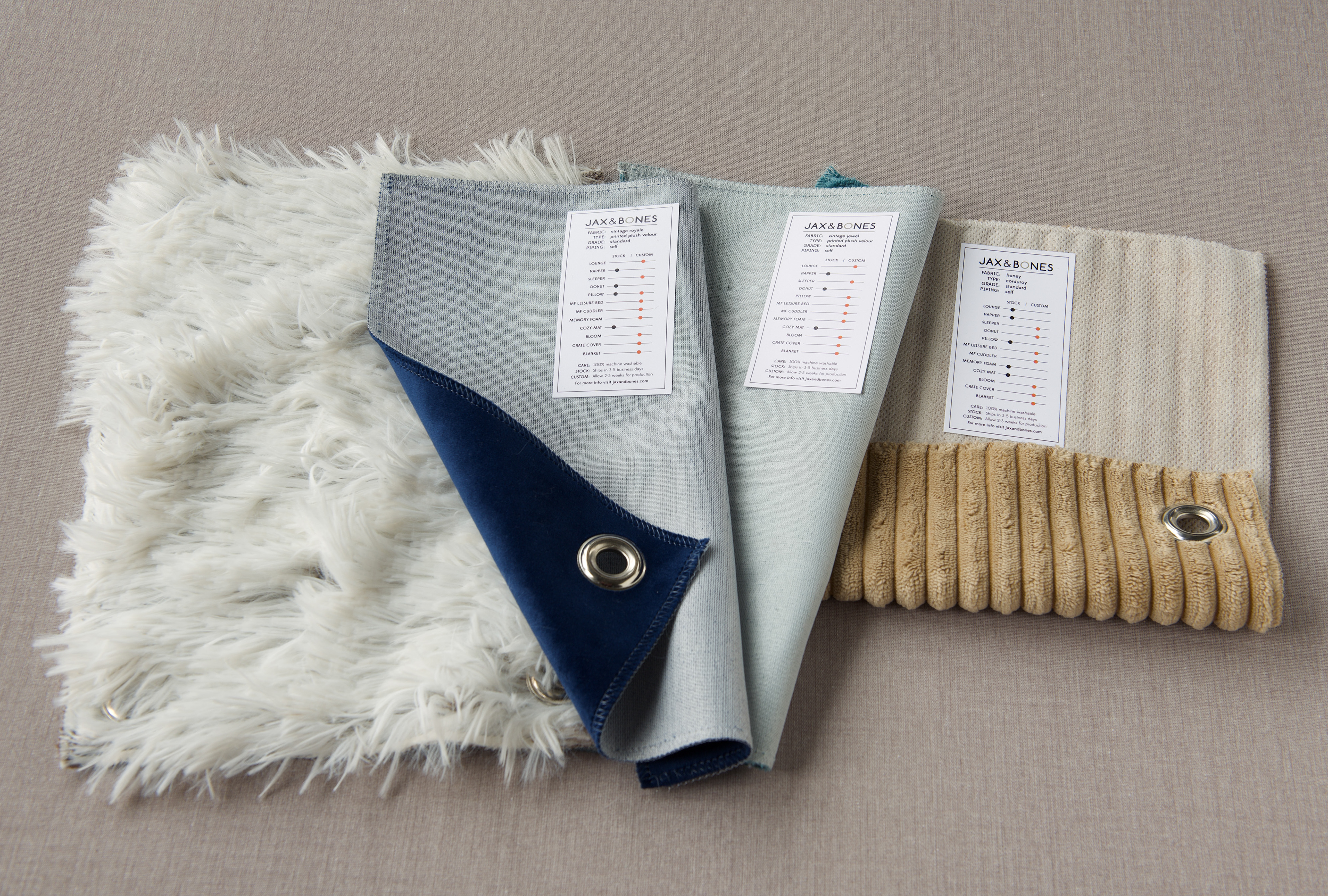 Labeling system for upholstery fabric swatches