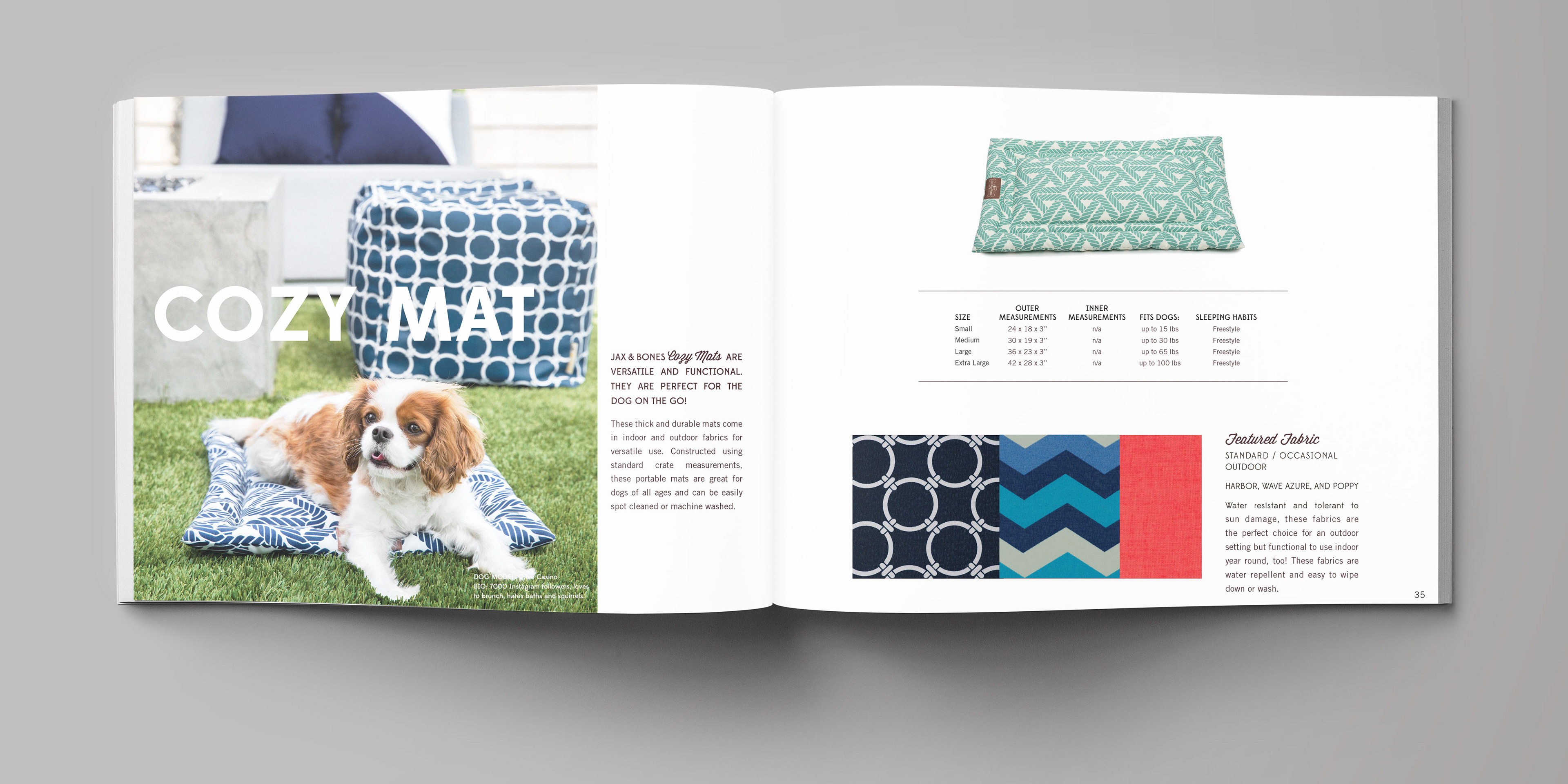 Catalog design for dog product company