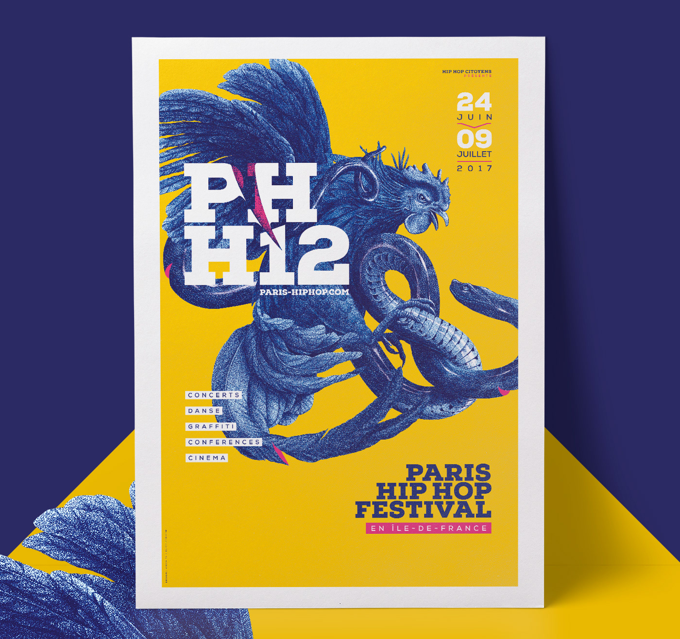 BuröNeko / Graphic design by Mathieu Delestre - Paris Hip Hop Festival 2017