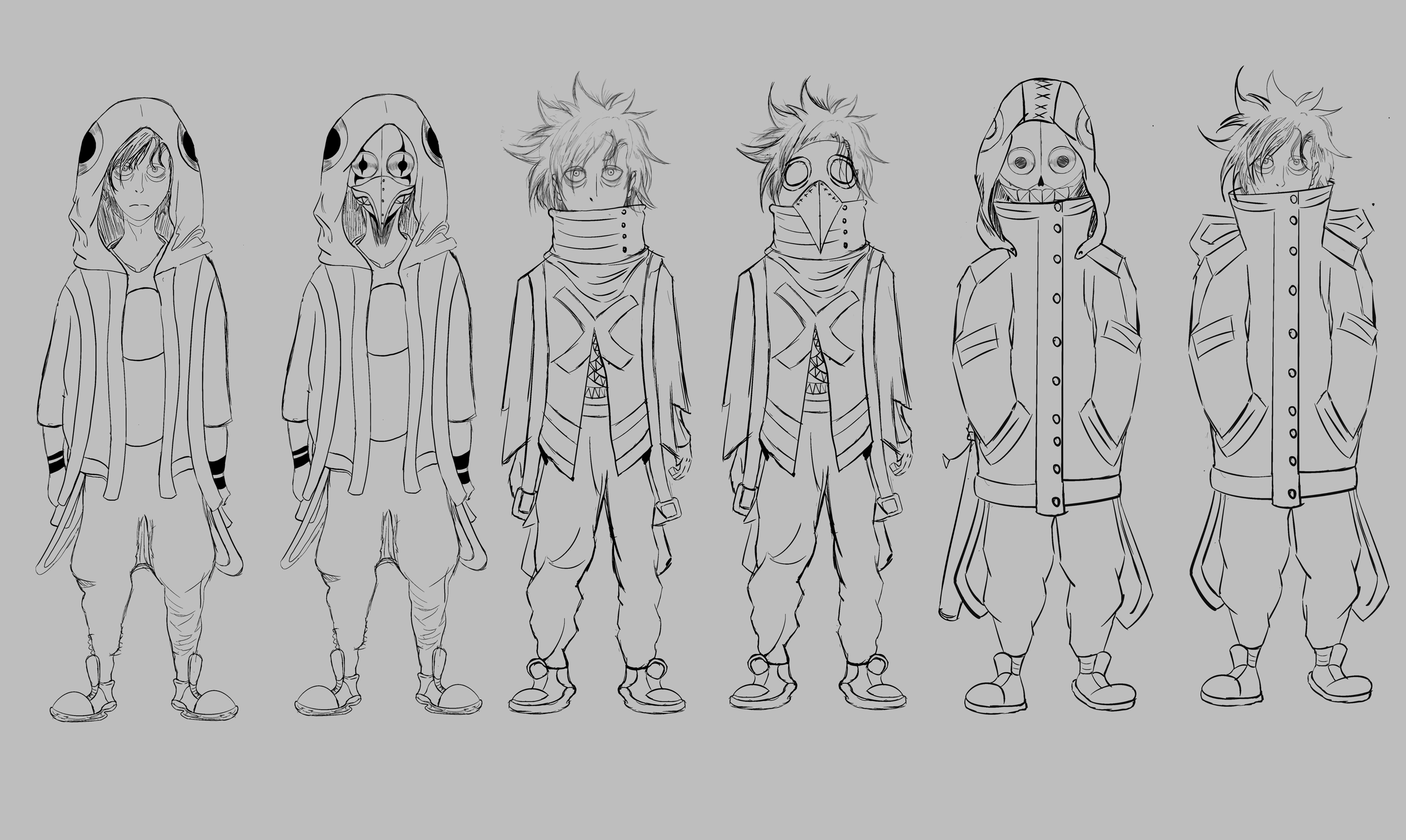 Variations of Tsukutsu's Hunter Outfit