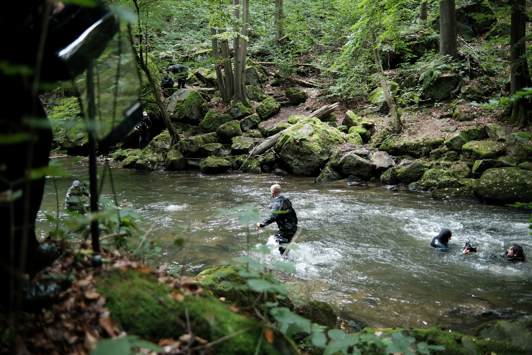 security crew for the water scene