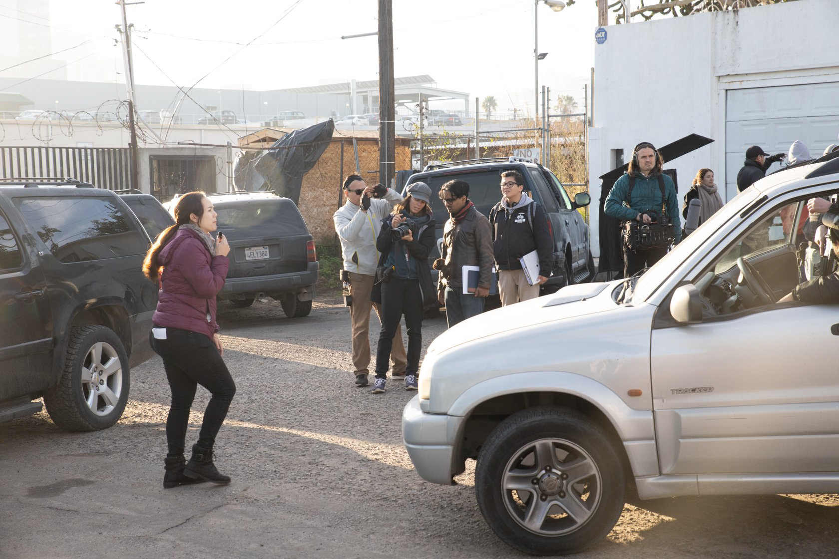set up of car scene