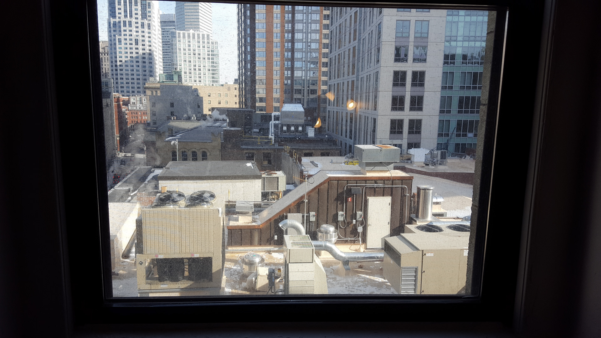 Out the window of the apartment